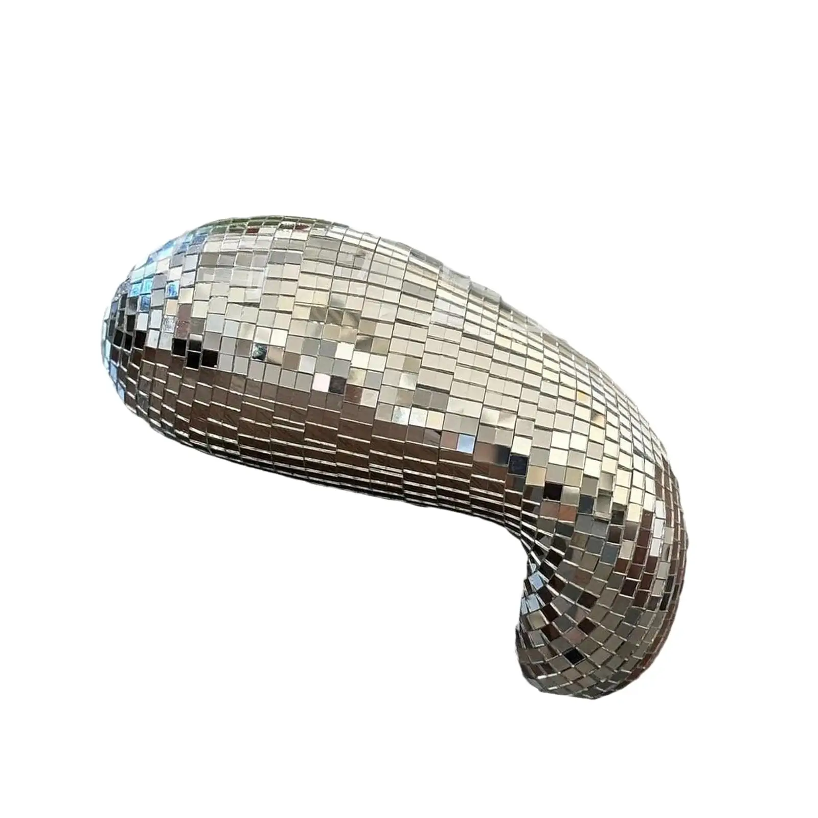 Shining Reflective Disco Ball Decor Silver Mirror Handicraft Modern Art for Christmas Home Party Props