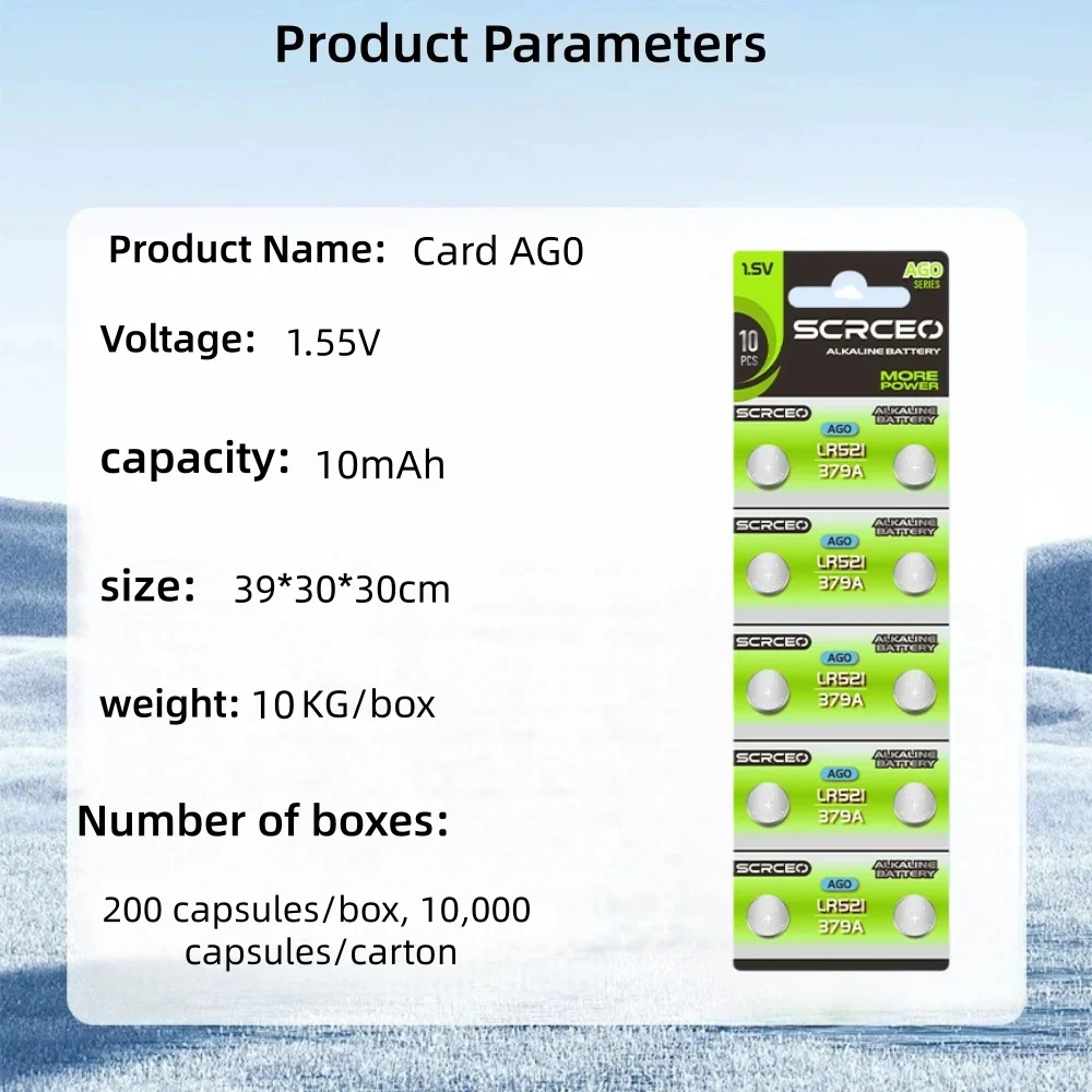 2-30PCS High-Capacity LR521 AG0 Button Batteries SR521SW 379A 379 D379 SR63 1.5V Alkaline Coin Cell Silver OxideWatch Battery