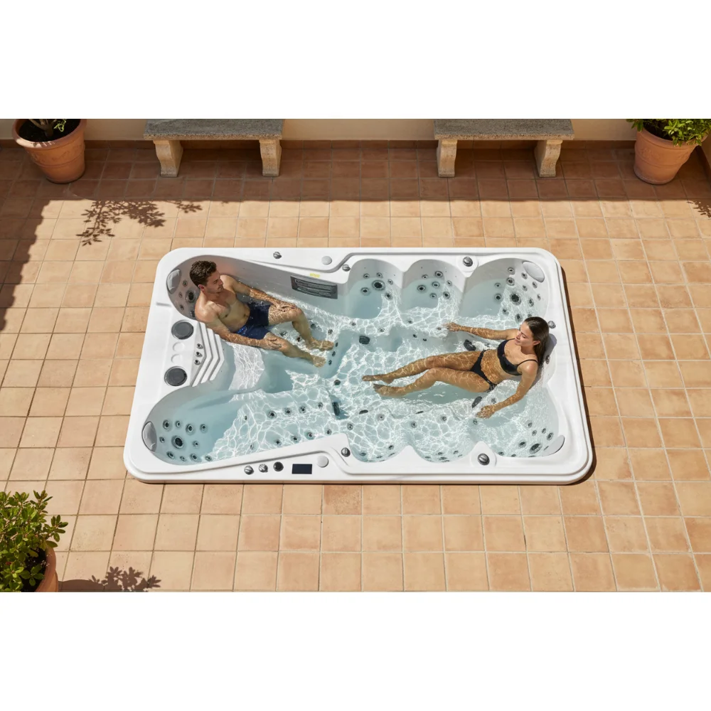 Large 10 Person Inflatable Spa Pool Whirlpool Massage Swim Spa PVC Outdoor Indoor Family Party Relaxation Use Durable Structure
