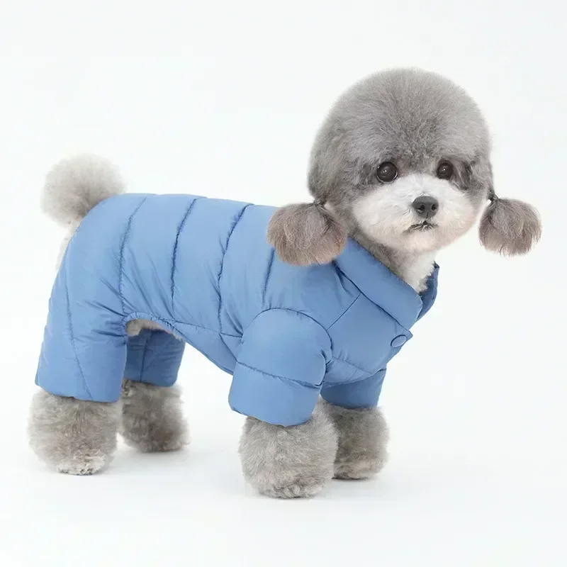 Winter Dog Clothes Jumpsuit 90% White Duck Down Coat Jacket Puppy Costume Apparel Small Dog Clothing Romper Pet Outfit Garment