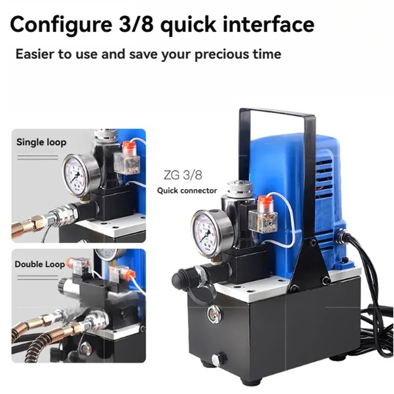 

High-Voltage Electric Pump Manual/Foot Switch Electric Hydraulic Pump 220V Single and Dual Circuit Solenoid Valve Oil Pump