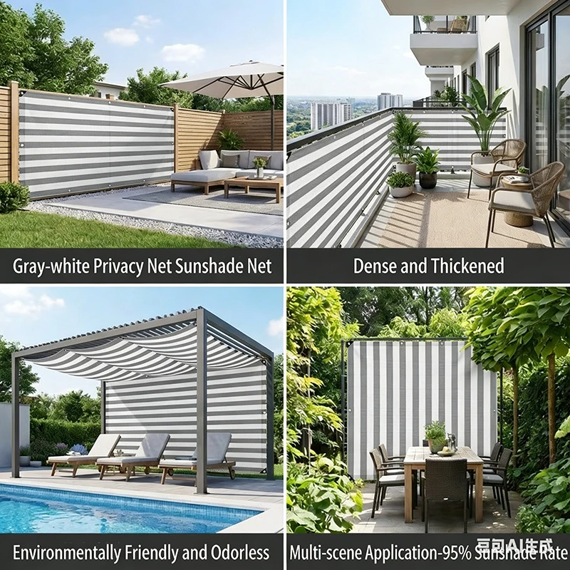 Large Sunshade Sail  Anti-UV Sun Shelter 2x2 3x3 4mx4 5x5 6x6 8x8 Outdoor Yard Garden Balcony Camping Grey White Sun Shade Sail