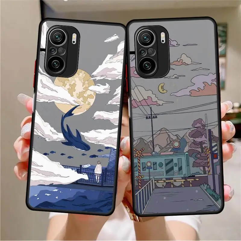 phone cases for Redmi Note 12S 11 case K40 8 10S 11Pro 10 13 8T 9 11S 10 Lite 12 Luxury Cover funda City High Altitude Aircraft