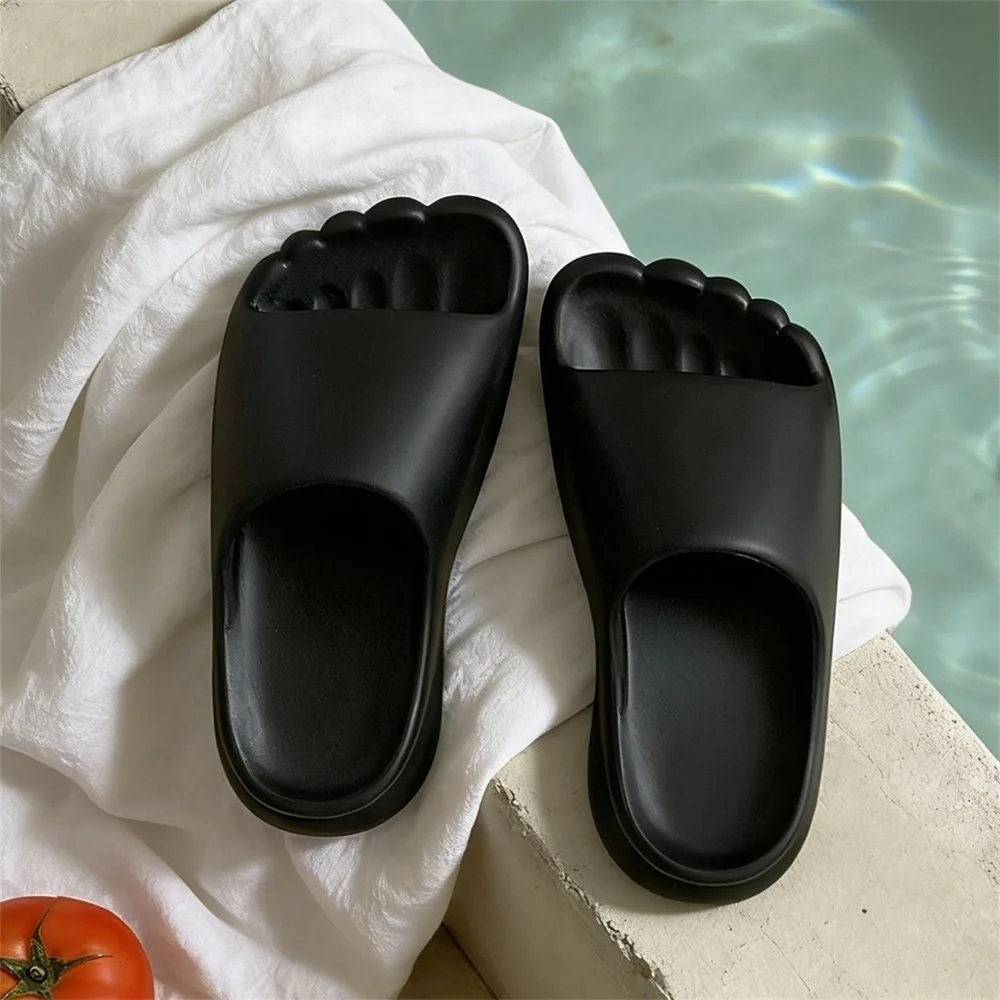 

Comfort Waterproof Foot Shape Slippers Light Weight EVA Feet Sole Slippers Soft Bottom Non-Slip Men Women Slides Home