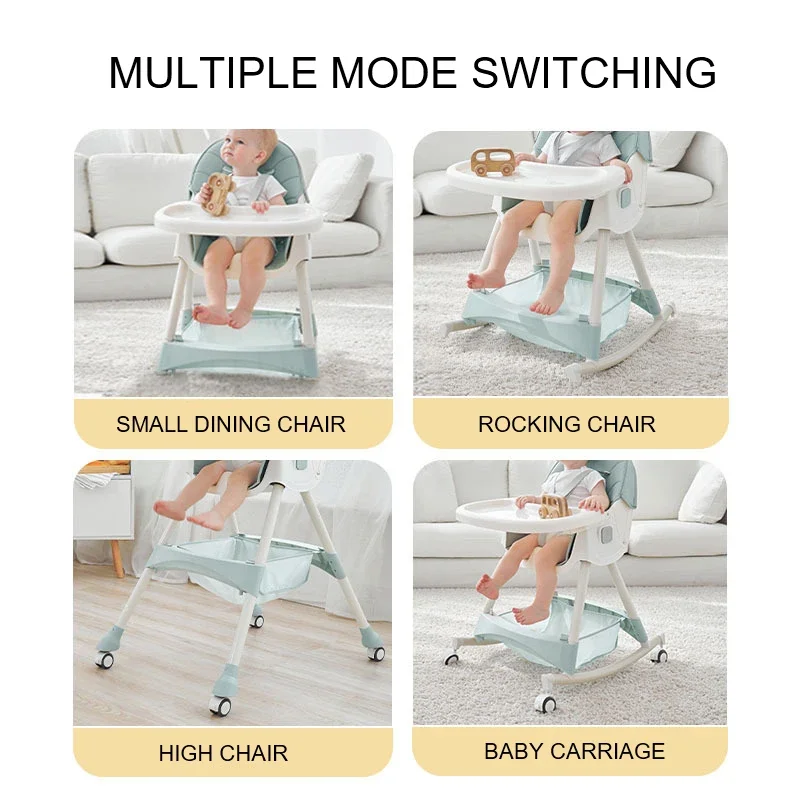 Silla alta para bebé, suministros multifuncionales, comedor, productos plegables