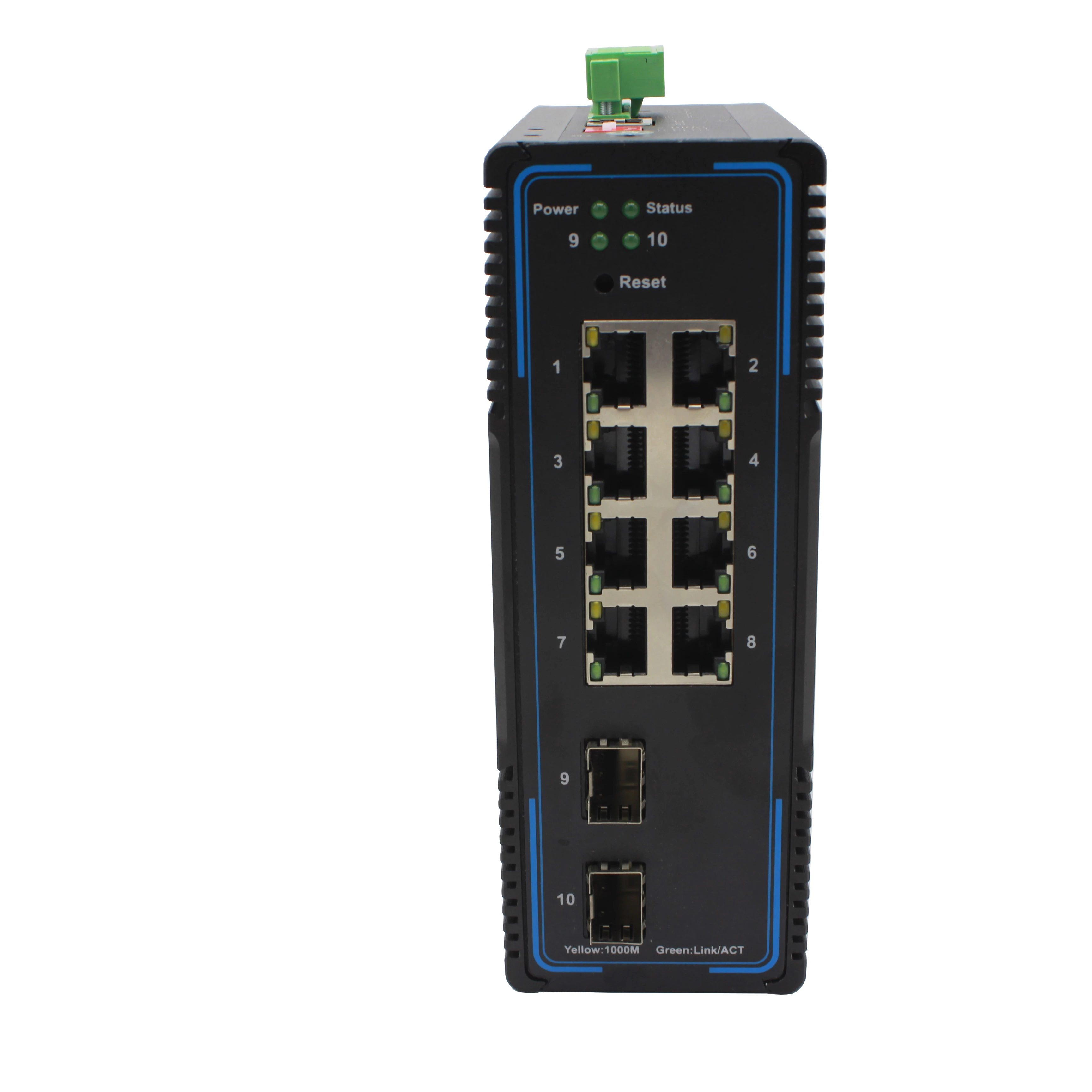 NF624GMP-SFP Managed Gigabit Fiber Ethernet Switch  4 10/100/1000Base Ports To 2 SFP Industrial Din Rail Mount Telnet Switch