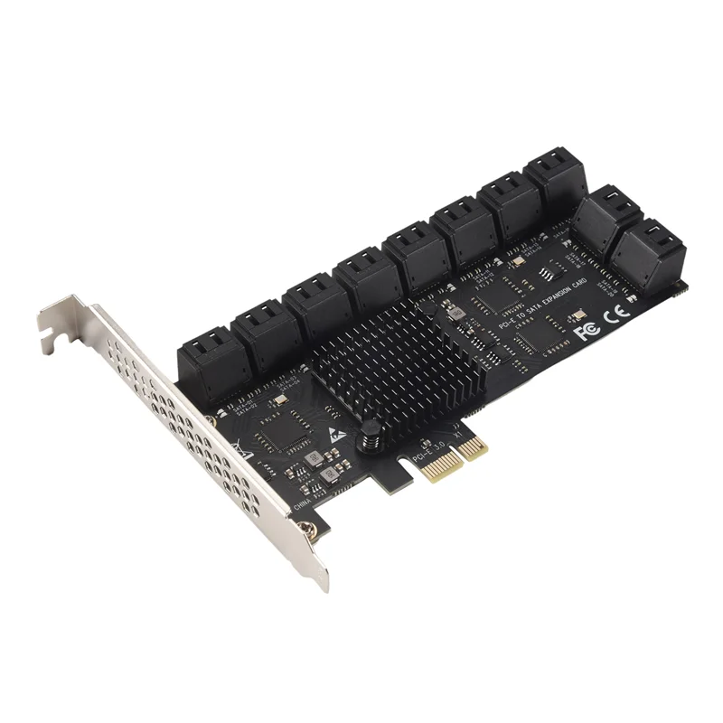 

20/16/12/6 Port SATA 6Gb To PCI Controller Pcie To SATA III Converter PCIE Riser Adapter Sata Expansion Card-ABIU