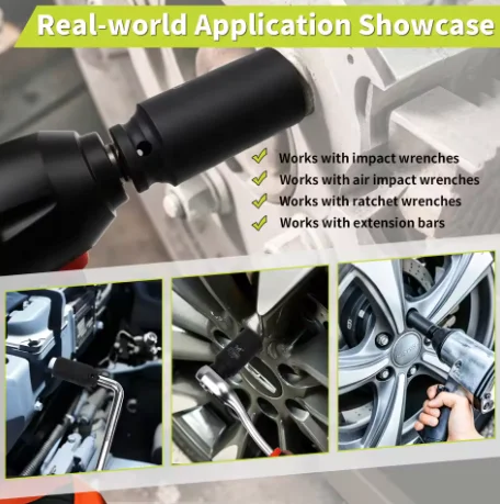 4/6PCS Impact Socket Adapter Reducer Set 1/2 3/8 1/4 Inch Wrenches Drills Auto Impact Driver Construction Work Tool Set