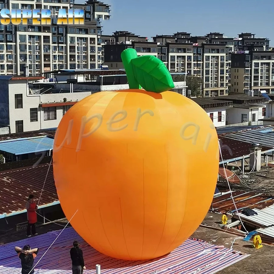 Auf Bestellung gefertigtes Riesenfruchtmodell aufblasbarer Nabel orange für Partydekoration