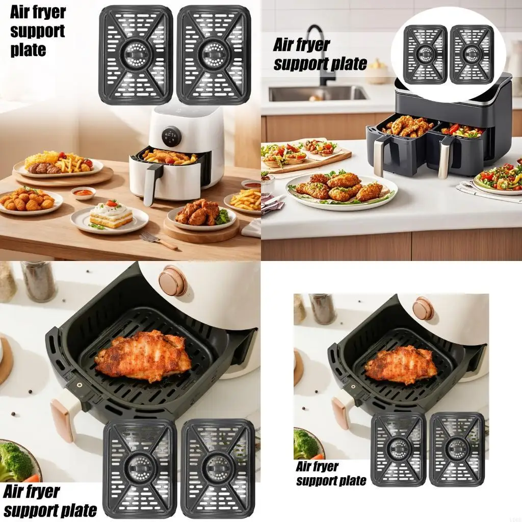   Air Fryers Crisper Plate Grill Tray Replacement Baking Tray with Rubber Bumpers for DZ401 DZ550 Home Appliance Part