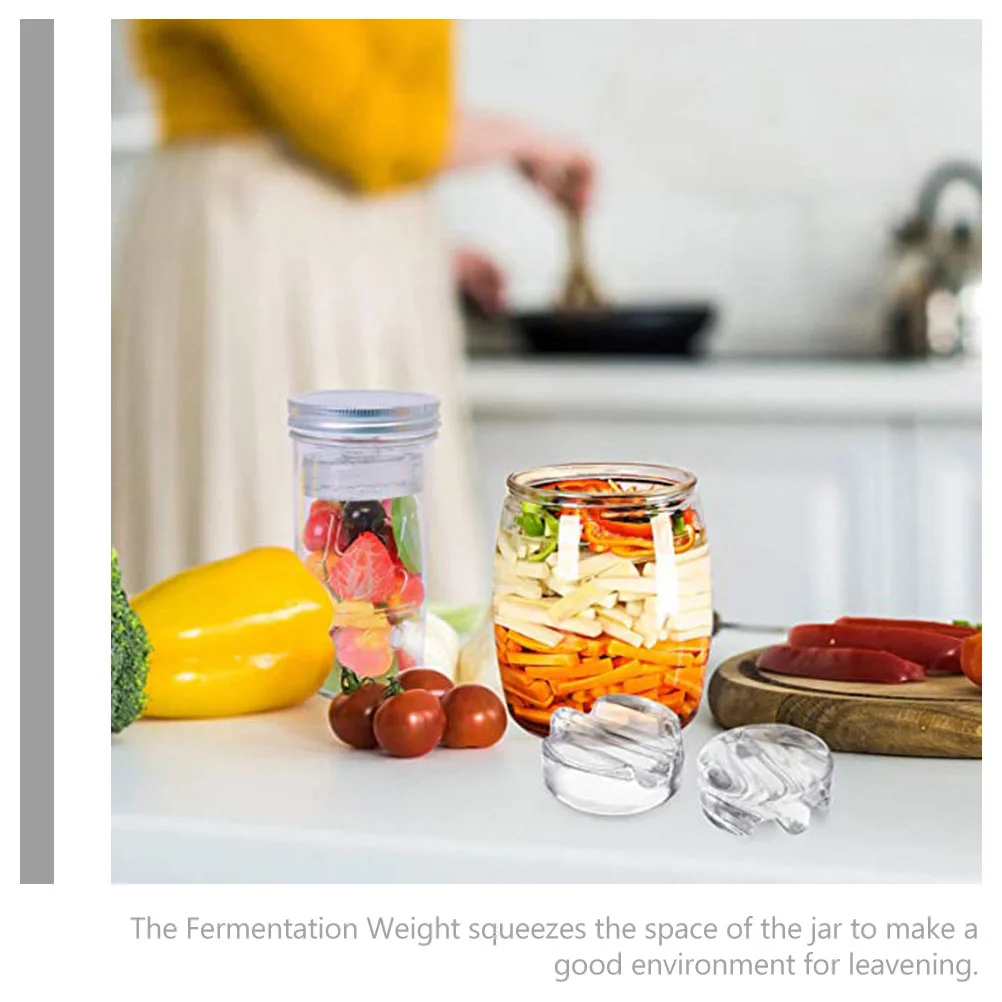 Mason Jar Weights Fermenting Wide Mouth Glass Stone Fermentation Kitchen Food Storage Accessories Mason Pickling Jar Weights