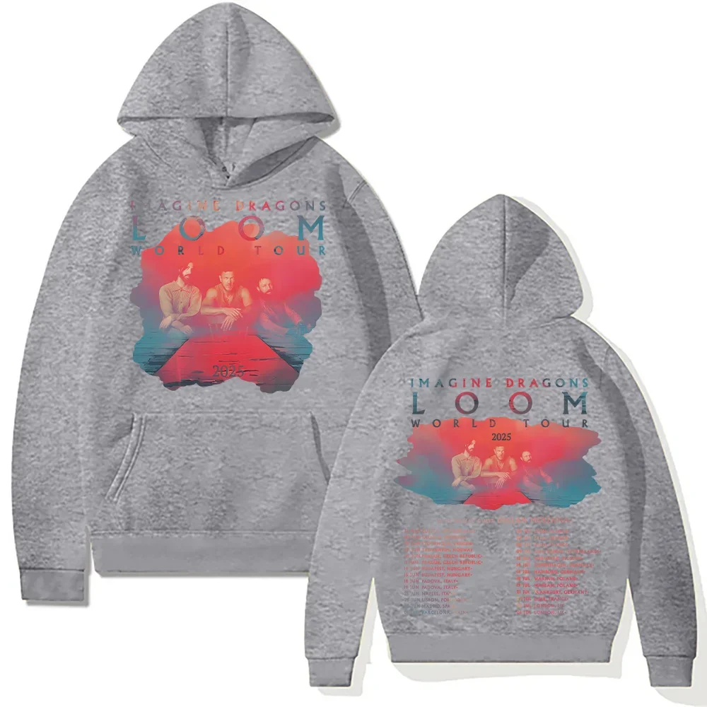 

Imagine Dragons Band Loom Tour 2025 Толстовка с капюшоном для женщин/мужчин Модная уличная одежда в стиле хип-хоп Тенденция Новая свободная толстовка Креативный дизайн Толстовка