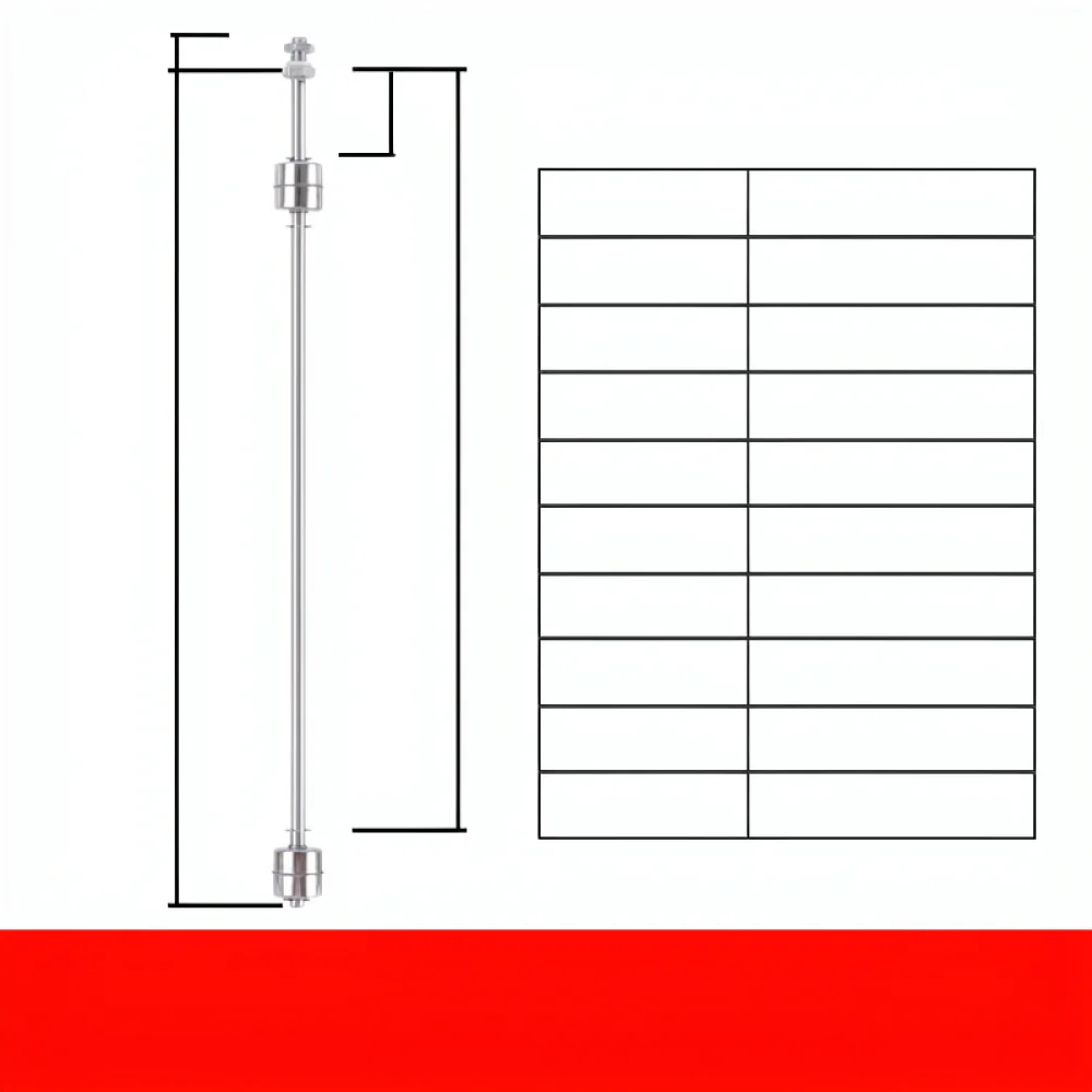 Industrial Dual Float Liquid Level Sensor Stainless Steel Automatic Water Tank Switch Sensitive Detection Device Tool