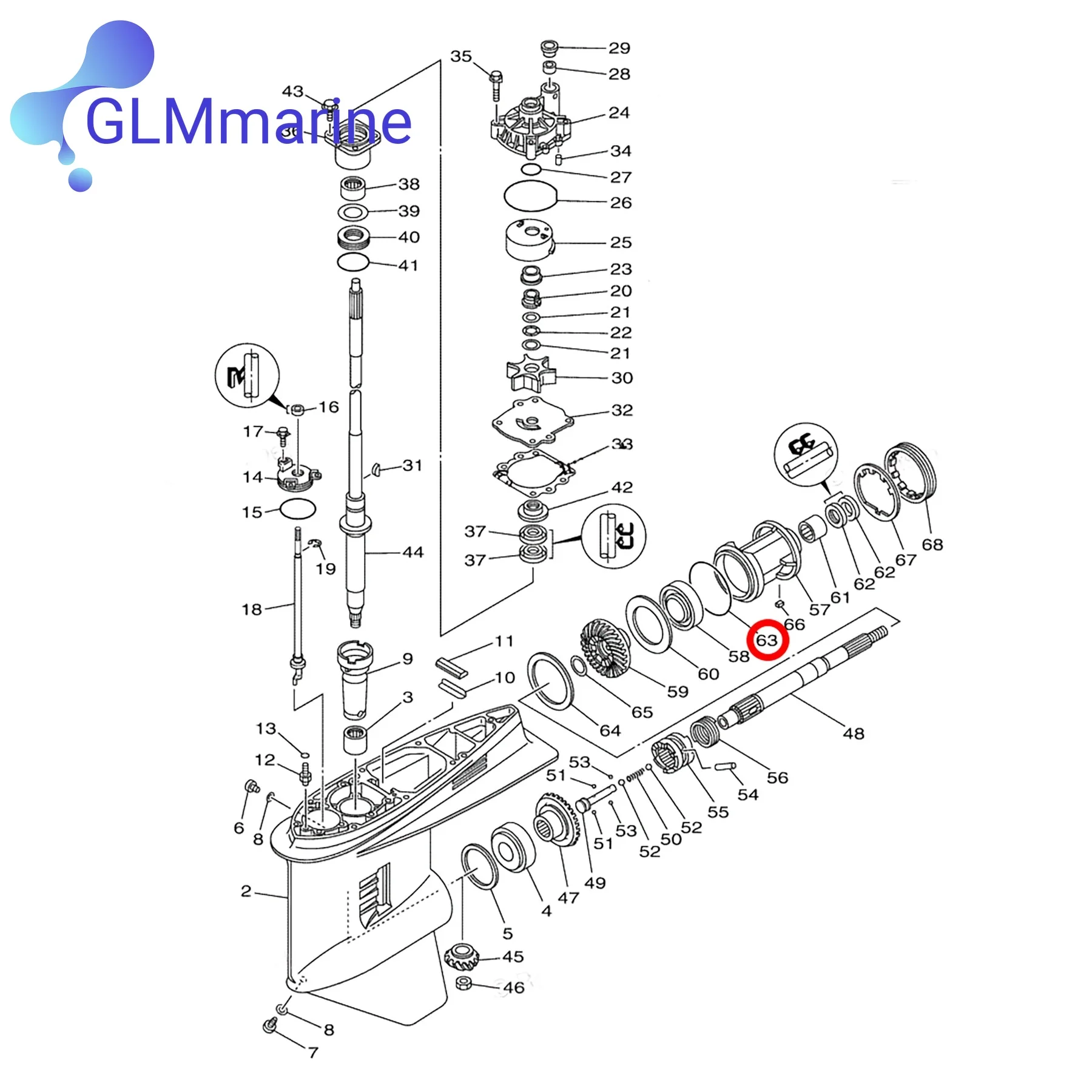 2Pcs O-ring Seal 93210-97M55-00 for Yamaha Outboard 150 175 200 220 225 HP 3.0 4.0 5.0 5.7 L V6 V8 Engines 84245 18-0275