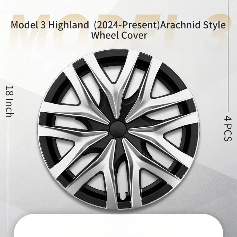 High Quality 4PCS 18 Inch Full Rim Wheel Hub Caps, Automobile Wheel Styling Decor Replacement Accessories