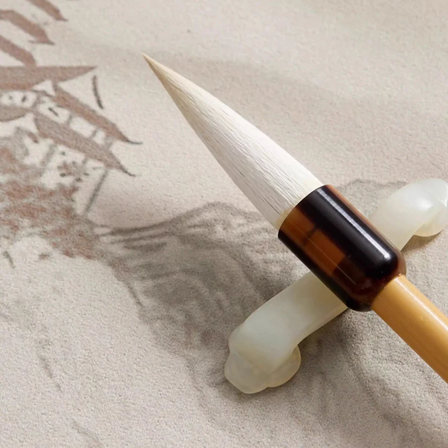 Authentic Chinese Hubi Brush - Reinforced Big Goat Hair Brush for Regular/Clerical/Seal Script Chinese Painting Calligraphy