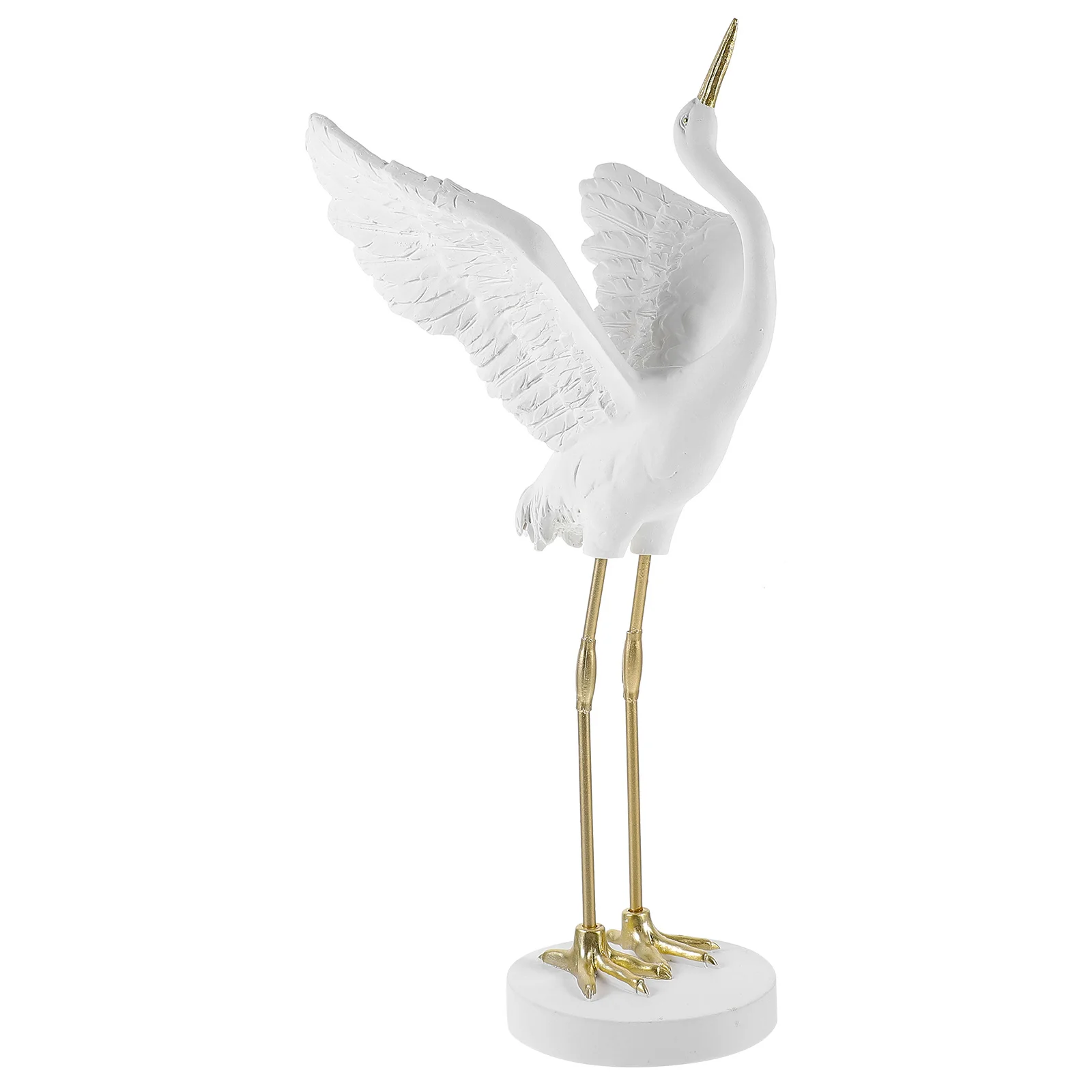 

1 pc Craft Delicate Home Decor Decor Office Decoration Resin Crafts Household Crane Lovely Crane Ornament Ornament