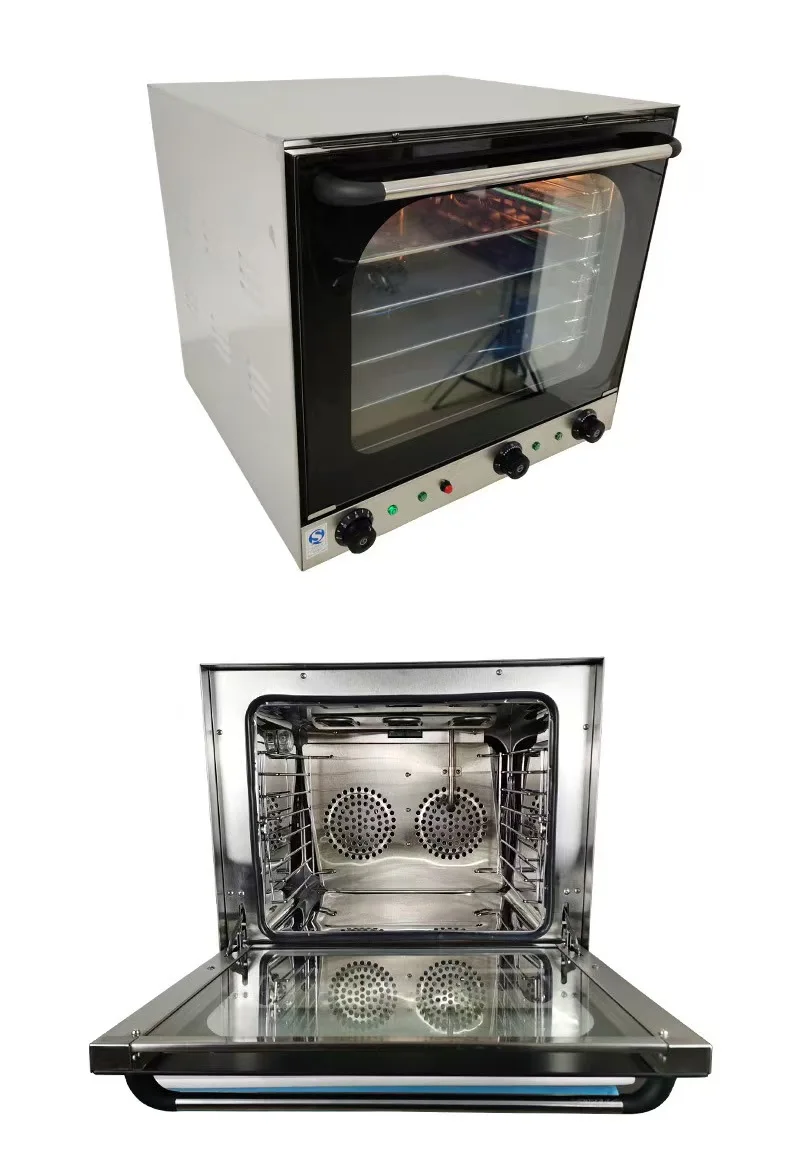 220V 2kw 65L Household 4-deck Electric Oven, Temperature Control Range: 50-300 Degrees, Suitable for Baking Bread