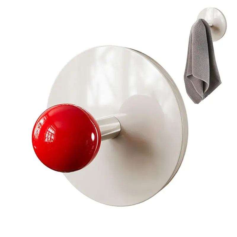 Adhesive Coat Hooks Cute Clothes Hanger Sticky Wall Hooks Creative No Drill Bathroom Accessories Decorative Towel Rack For