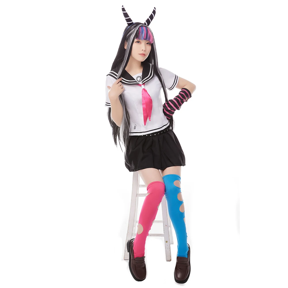 Traje de Super Dangan Ronpa 2 para niñas y mujeres, conjunto completo de Cosplay de Anime, falda, Mioda Ibuki, hecho a medida, para Halloween