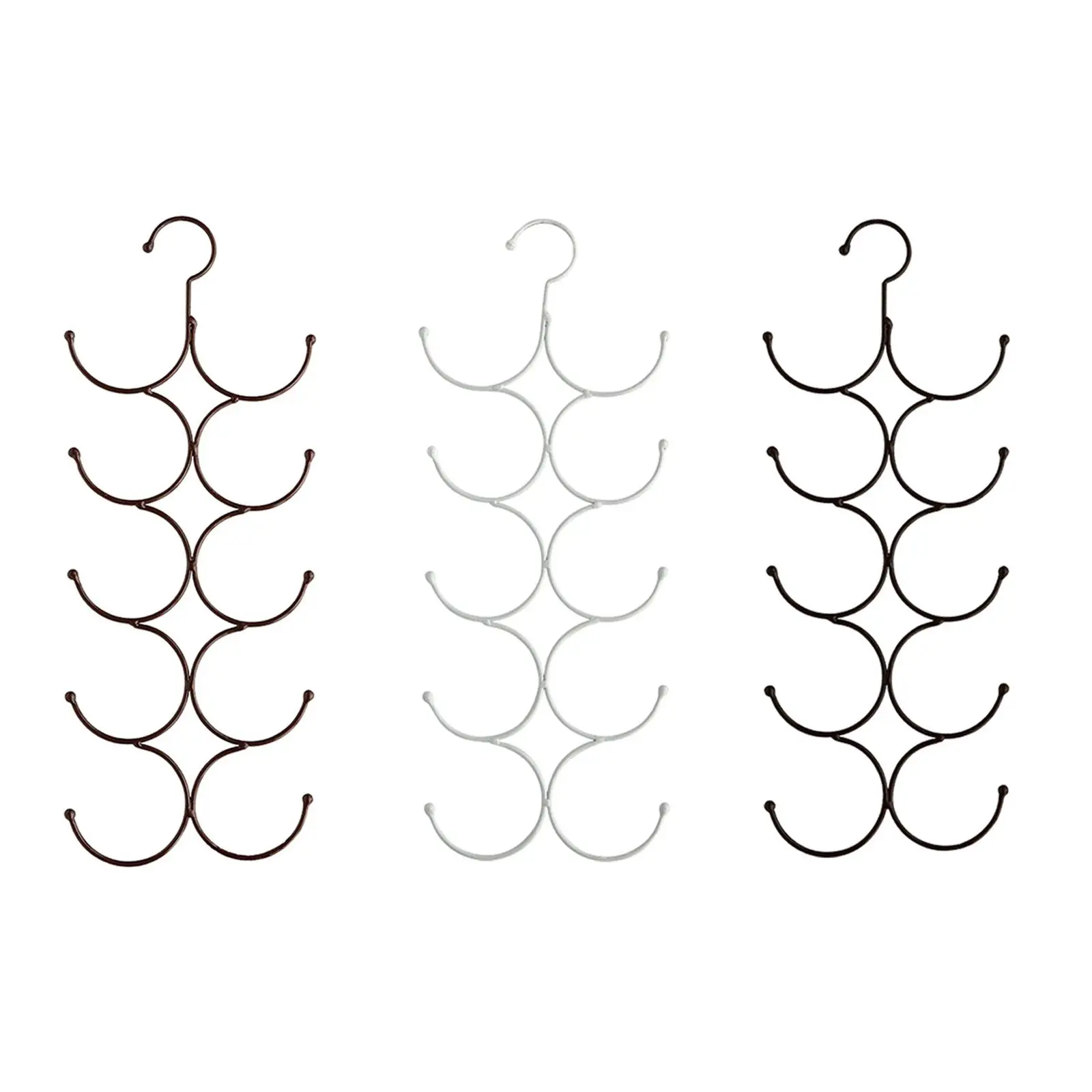 Hanger for Scarves and Belts Organizer with Slots for Shawls in Wardrobe