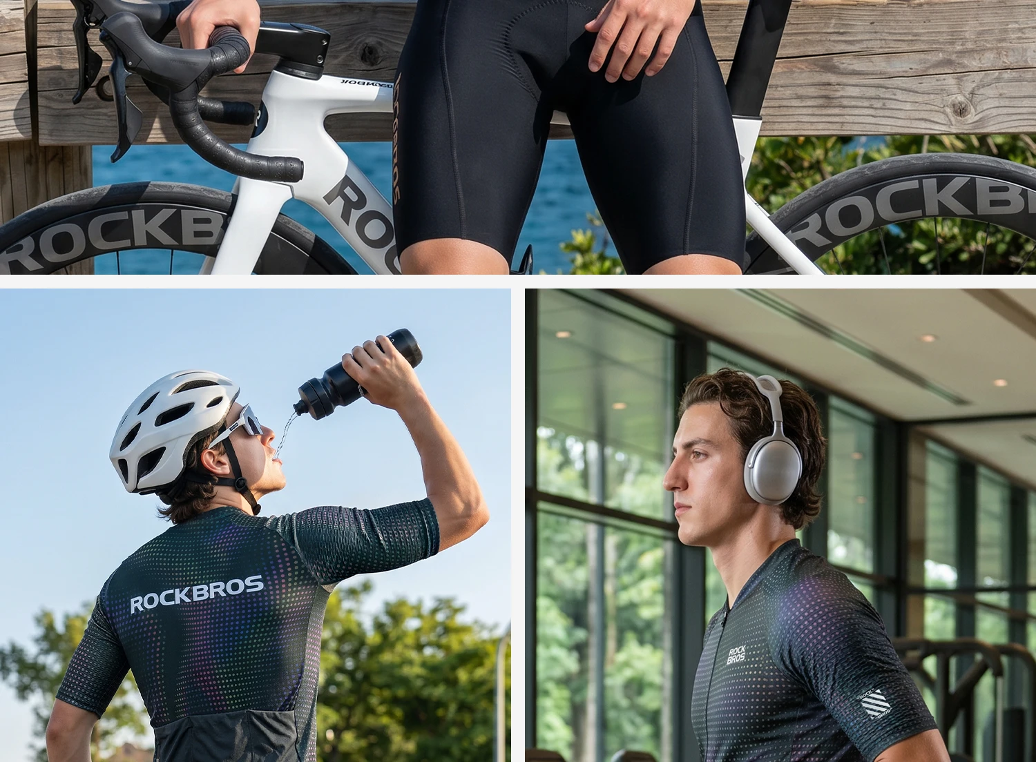 ROCKBROS Sommer-Radtrikot Leichtes Hochelastisches Oberteil Atmungsaktives Schnelltrocknendes Kurzarm-Trikot Herren-Radsportbekleidung – Detail 24