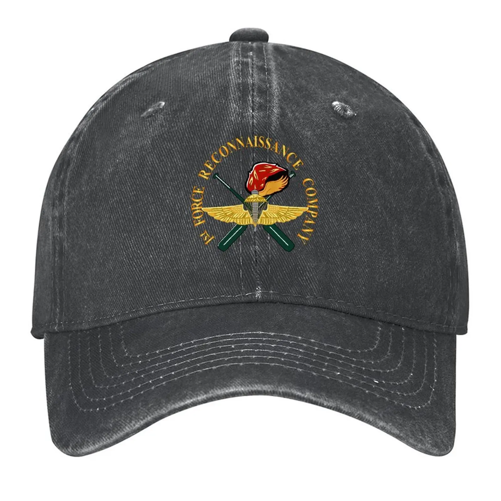 

USMC - 1st Force Recon Company wo FMF PAC - BckGrd Baseball Cap Snapback Cap western Hat Wild Ball Hat Hat Beach Man Women's