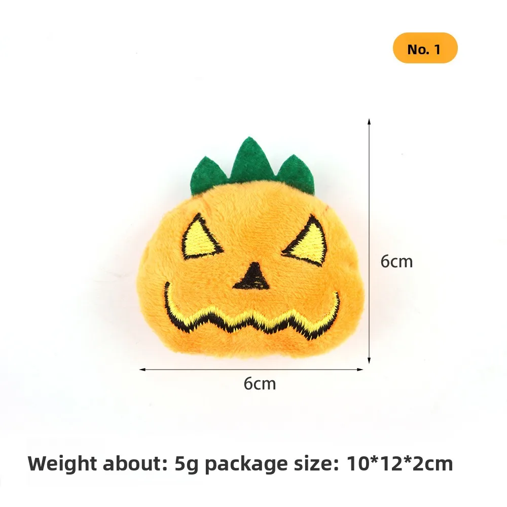 ของเล่นแมวรูปฟักทองคุณภาพสูงสำหรับฮาโลวีน มีลูกบอลบีบได้ ทนทานต่อการกัด ของเล่นแมวขนนก ฟักทอง ของเล่นแมวตลก