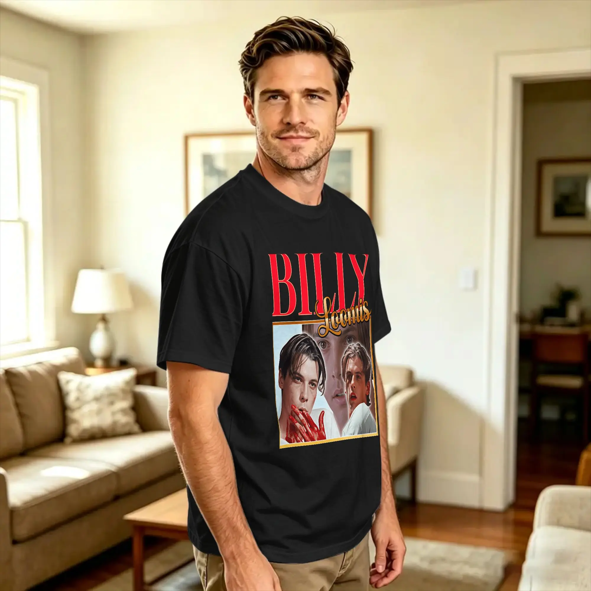 Billy Loomis T Shirt Men  Y2K Basic T-Shirts Summer Comfortable Novelty Tee Shirt Cheap Plus Size Clothing