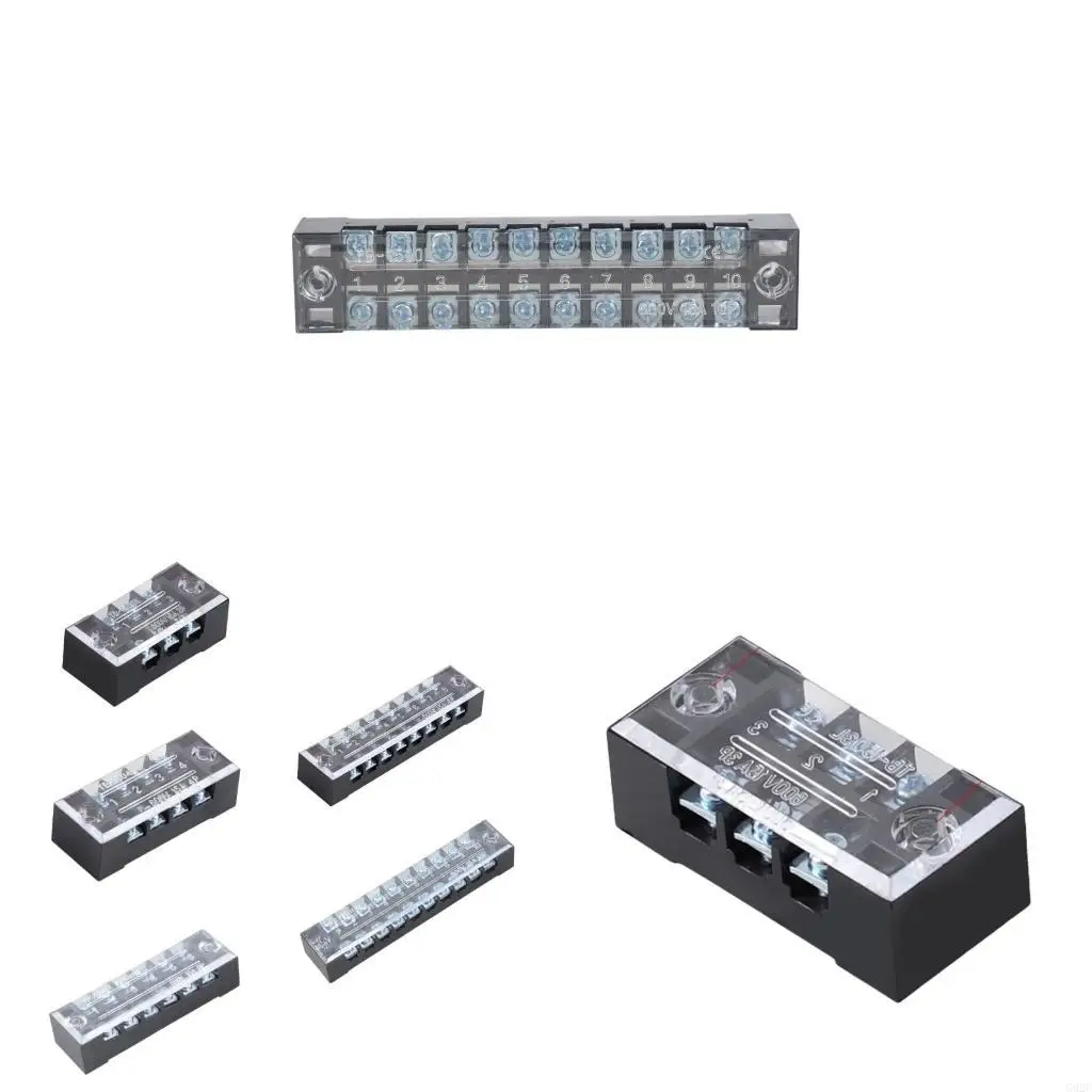 G92C Fixed Wiring Board Electrical Barrier Terminals Panel Strips Terminals Block 600V Cable Barrier Block Terminals Strips