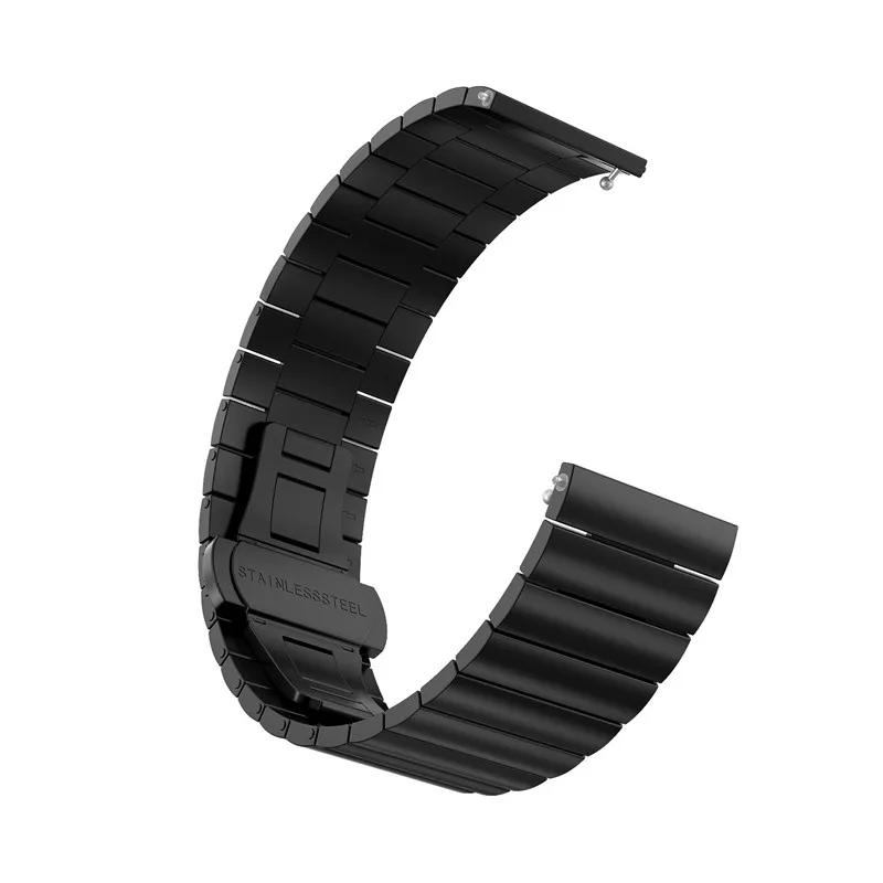 حزام (Band) ساعة حزام لهواوي ساعة GT 2 46 مللي متر معدن الفولاذ المقاوم للصدأ فراشة مشبك حزام المعصم لاستبدال هواوي GT