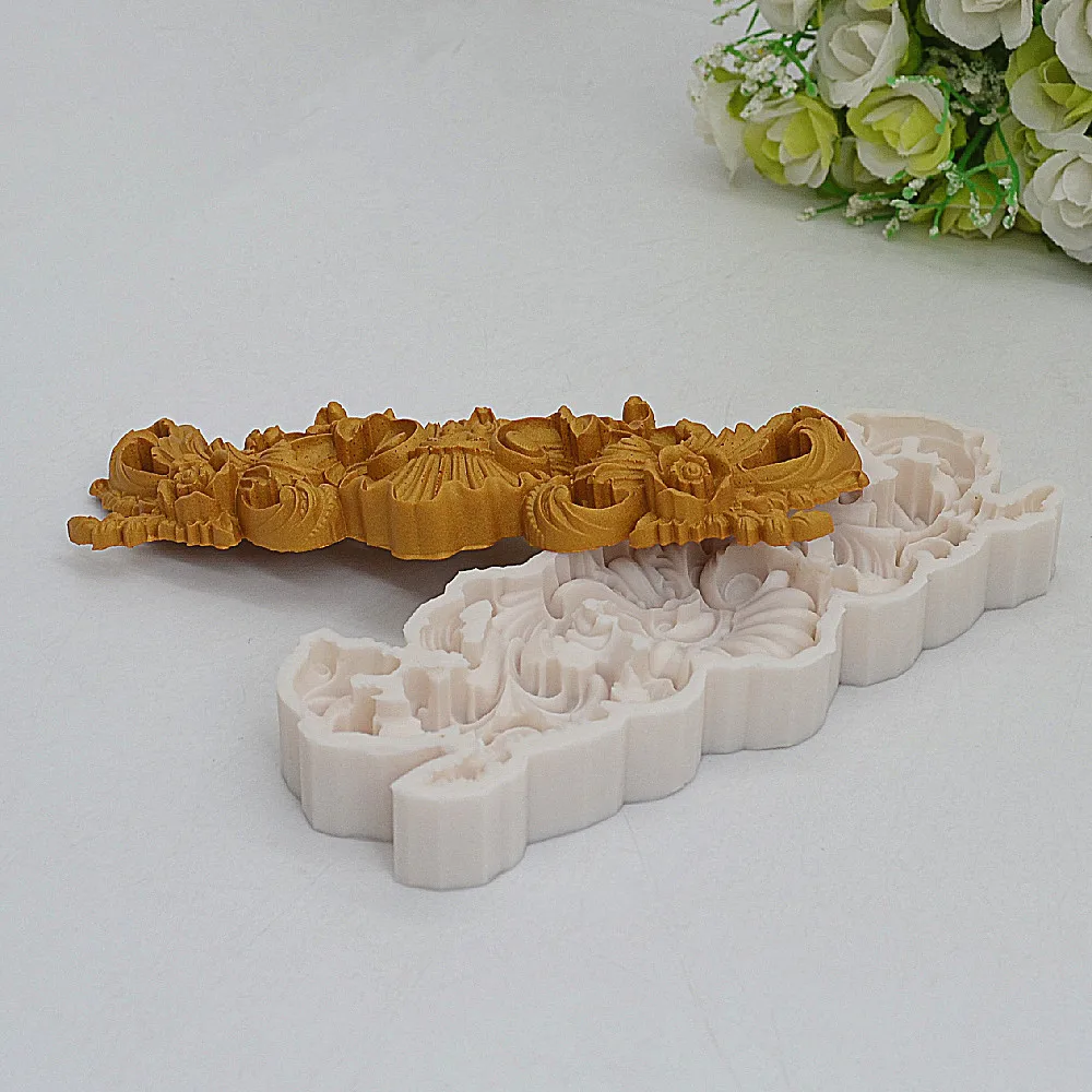 Fondant Mold Lace Embossed Silicone Mold European Vintage Embossed Lace Gum Chocolate Candy Clay Silicone Mold