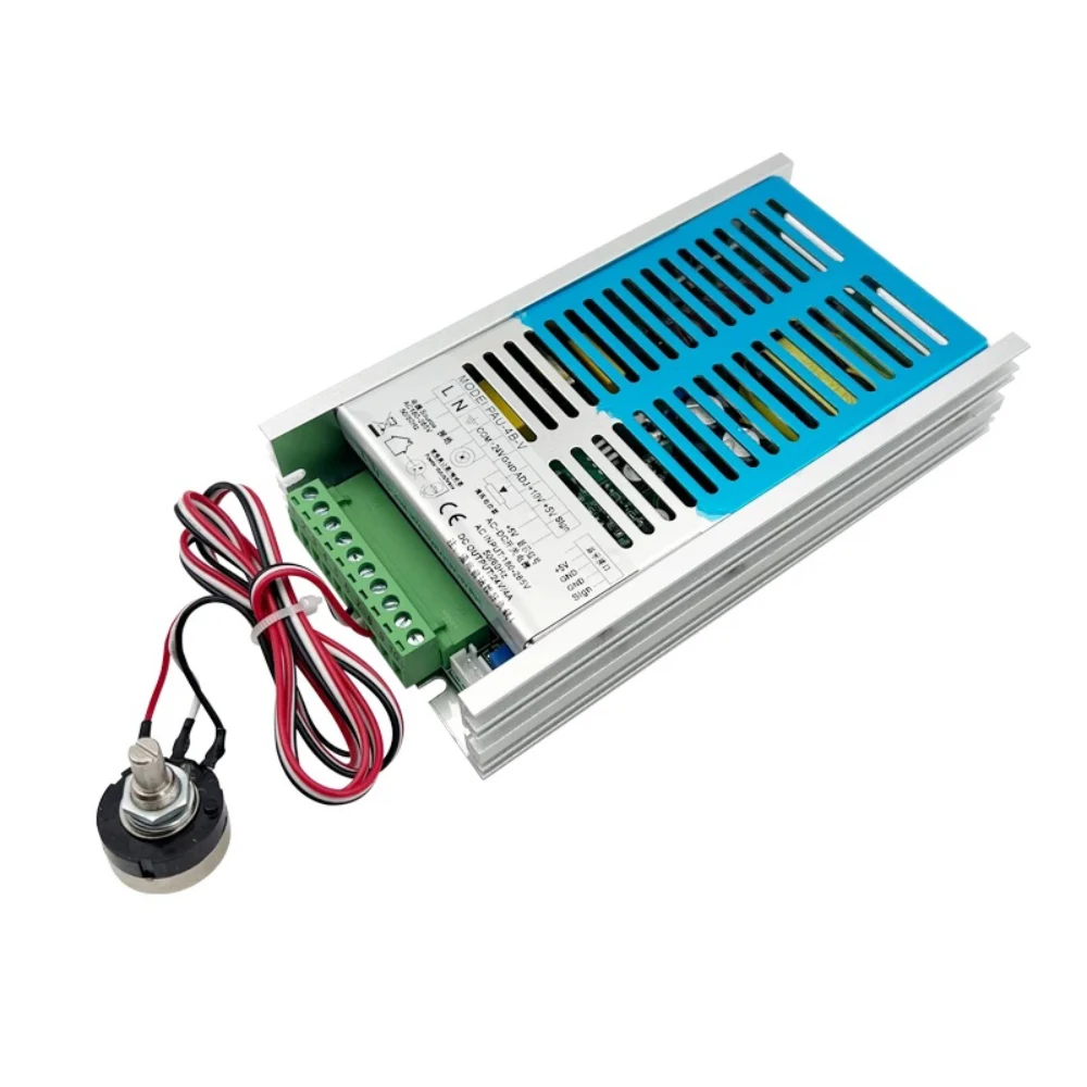 AC 220V Magnetic Particle Clutch/Brake Split-Type Tension Controller Kit with Potentiometer and Display Meter, PAU-4B-V