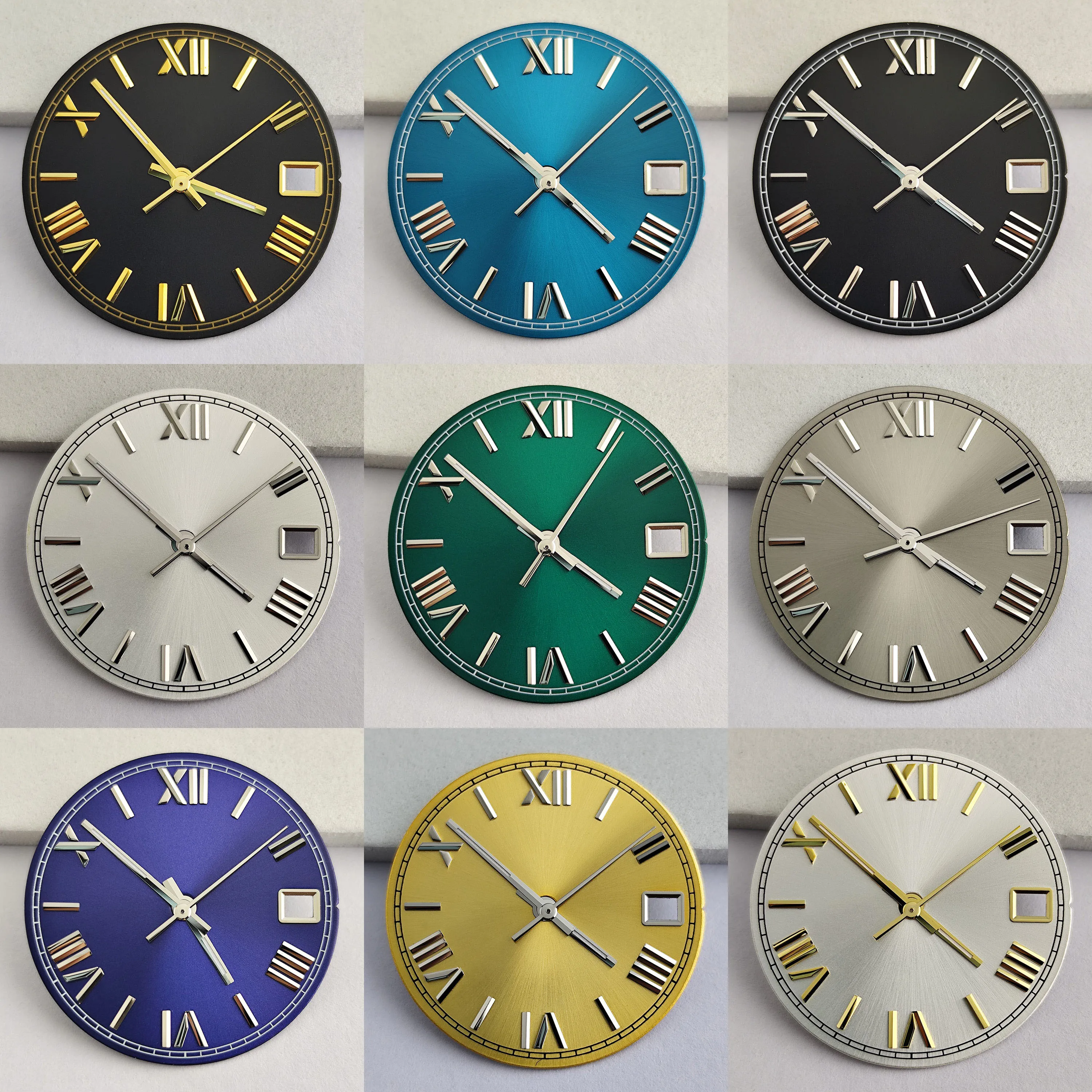 28.5mm NH35 Watch Dial Roman Index NH35 Dial NH35 Pointer Dial Suitable for NH35 Movement NH35 Case Watch Accessories