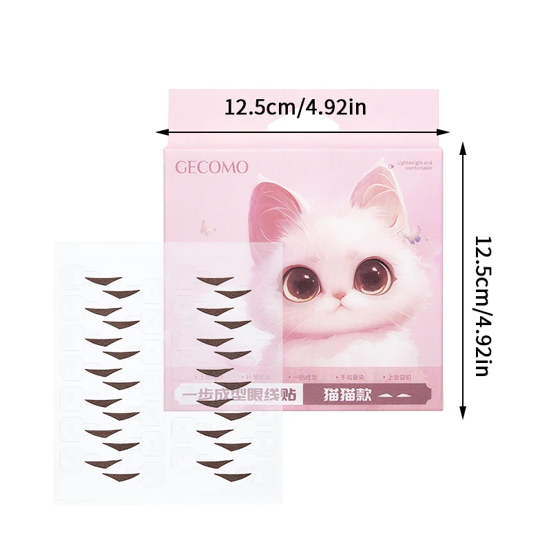 84 pegatinas/caja plantilla de delineador de ojos de maquillaje-impermeable resistente al sudor parche de belleza para ojos accesorio de herramienta de sello de delineador de ojos