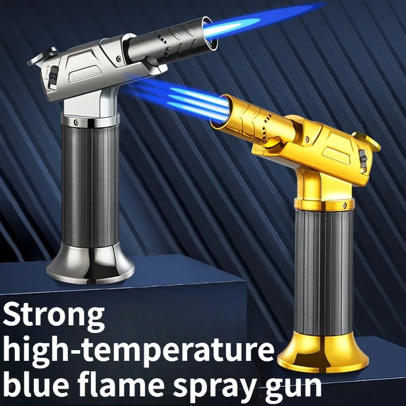 Multi Functional Handheld Inflatable High-temperature Three Flame Spray Gun Outdoor Barbecue Portable Lighter
