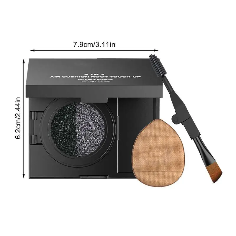 Cojín de aire para rayita, polvo impermeable para cejas, suministros de maquillaje, fácil de usar, 2 colores