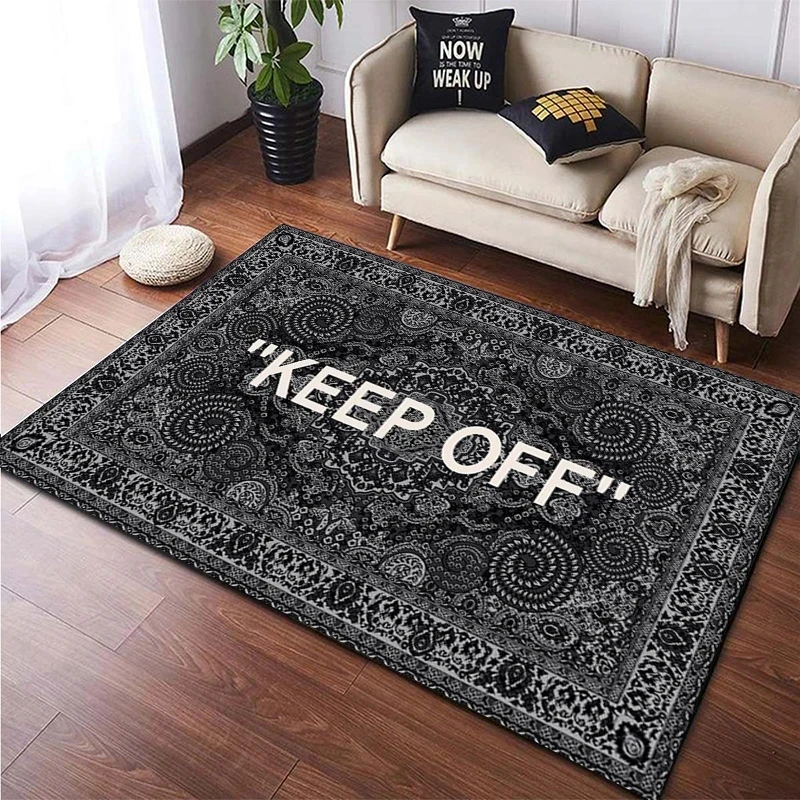 KEEP OFF Carpet for Living Room Home Decoration Bedroom Bedside Flannel Floor Mat Large Area Rugs Anti-slip Balcony Foot Pad