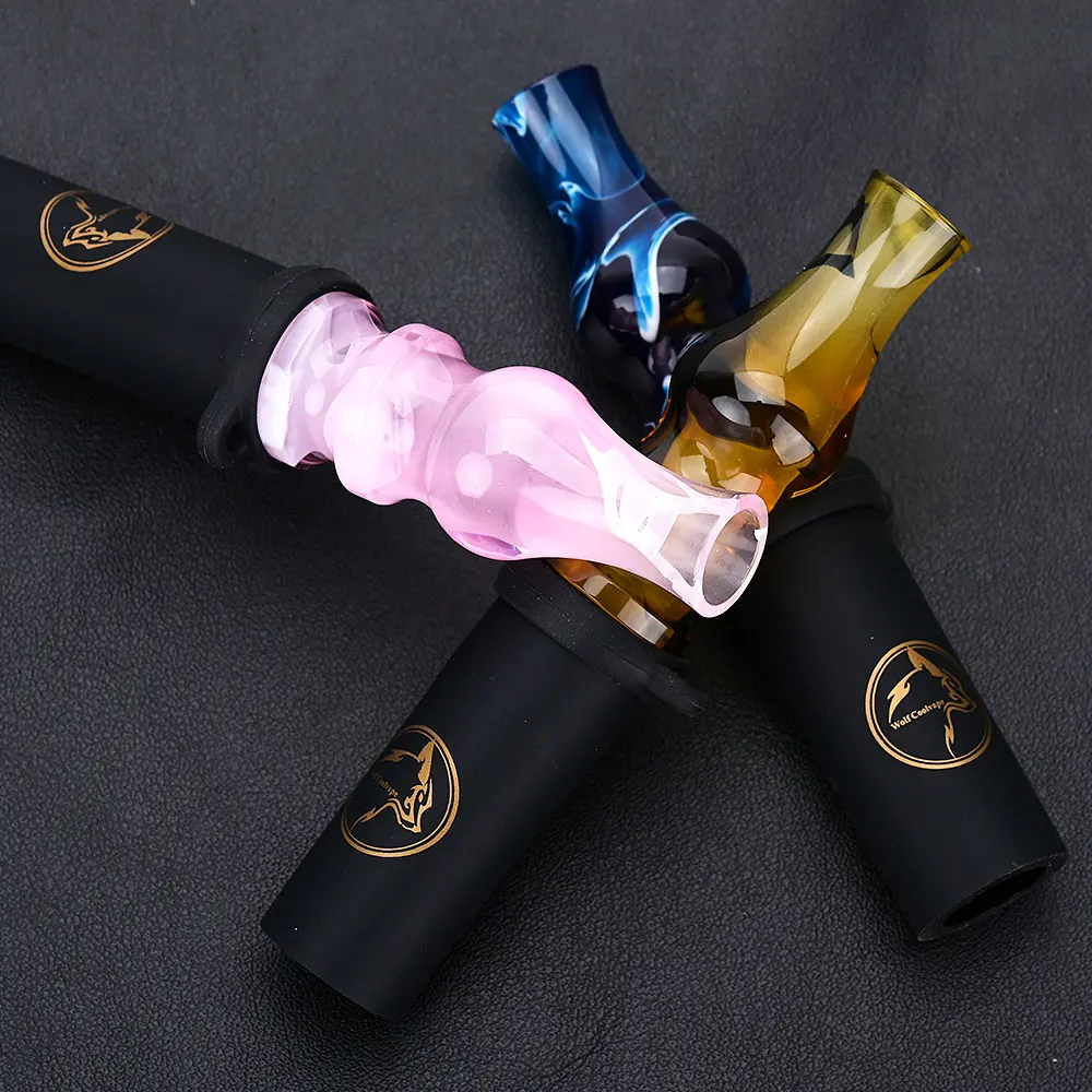 Wolf Coolvape Hot Resin Hookah ShiSha Mouthpieces For Sheesha Chicha Narguile Shisha Water Pipe Silicone Hang MouthTips