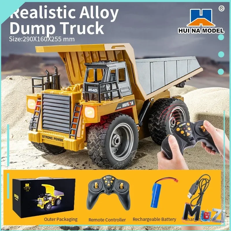 

Huina 1533 1:18 9 Channels 2.4g Remote Control Electric Simulation Dump Truck Children'S Engineering Car Remote Control Toy Car