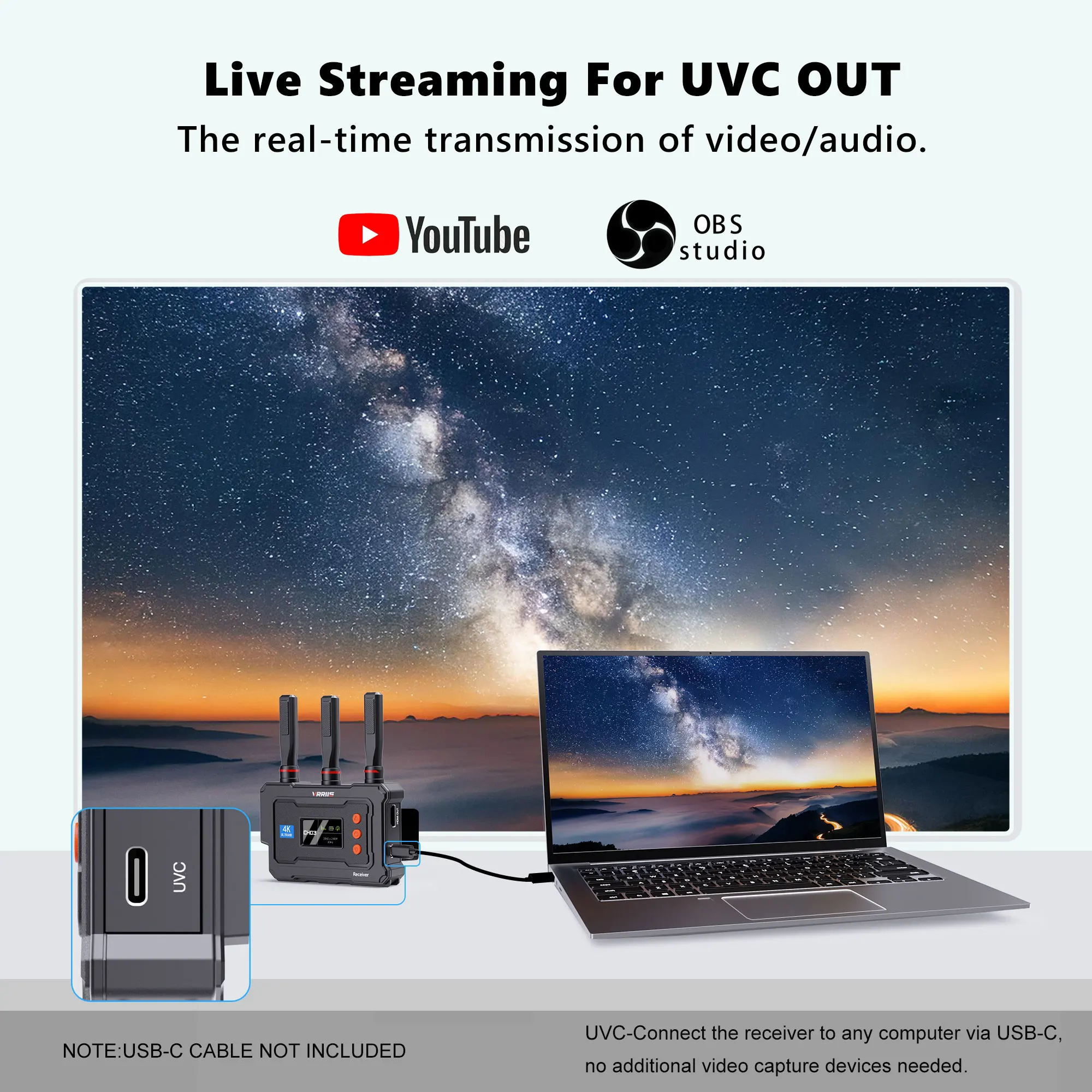 4K HDMI Video Wireless Transmission Kit Transmitter Receiver Wireless 450M Video Transceiver Wireless Extender For Camera Laptop
