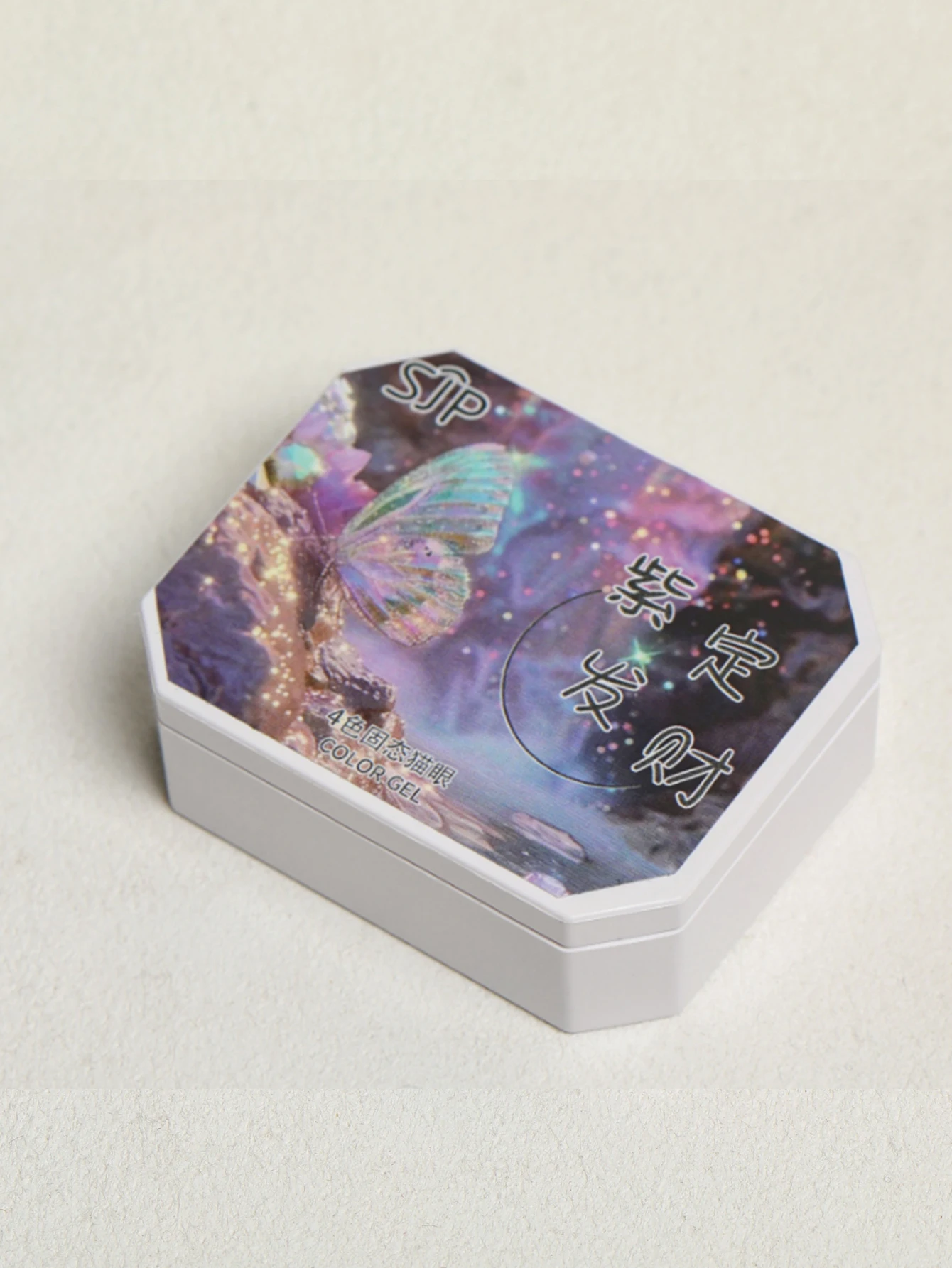 Colla solida per occhi di gatto in 4 colori Arcobaleno Viola Luce d'acqua Gatto Gel magnetico Smalto per unghie Lucido Super argento-luce Olografico Soak Of