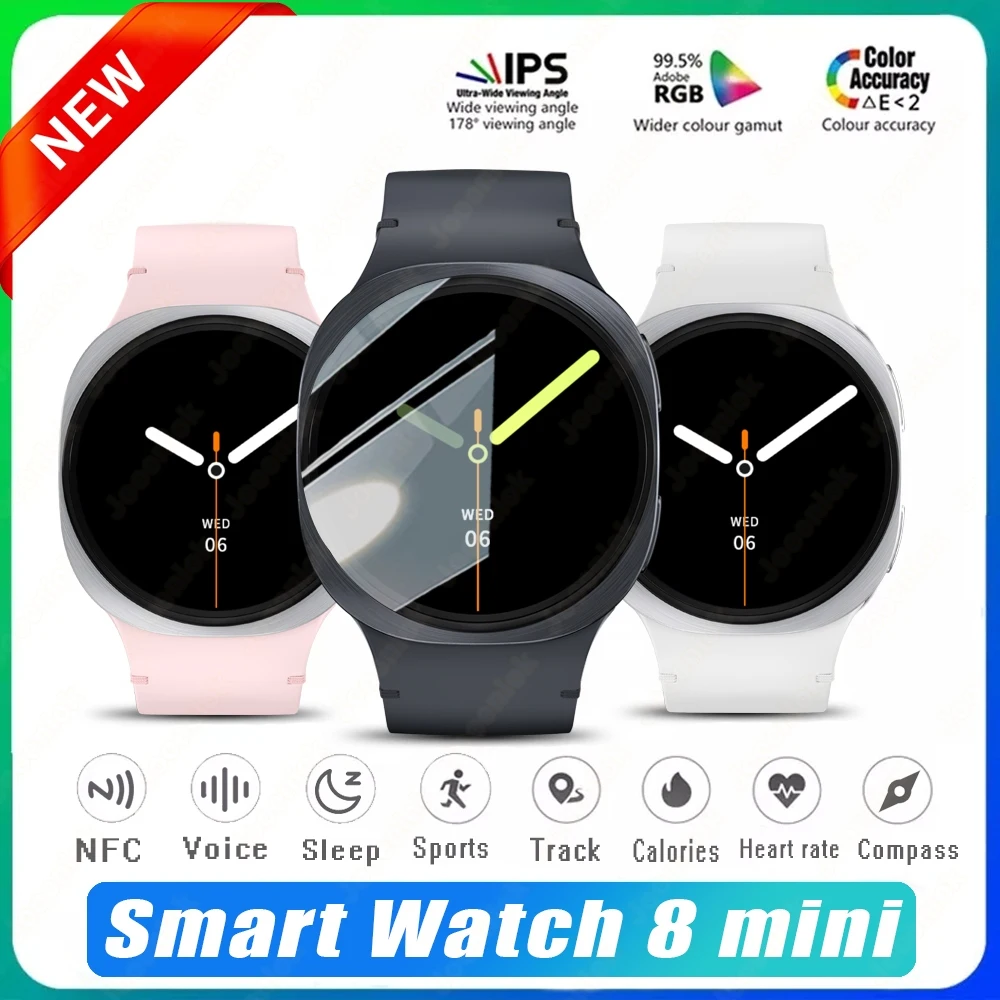 

GPS Track Smart Watch 8 mini Classic Men's AMOLED HD Full Screen Touch Sports Waterproof Watch Compass Bluetooth Call Smartwatch