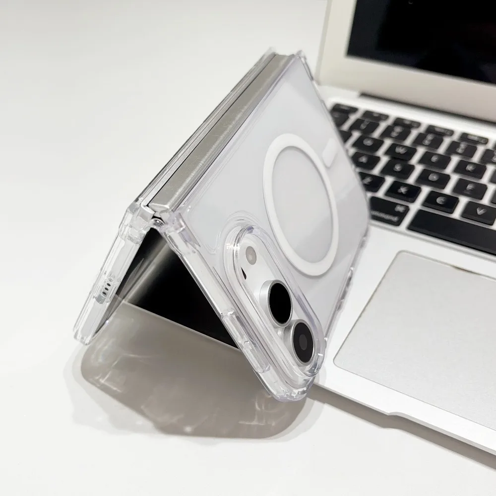 Original Magnetische Transparente Handyhülle für iPhone Duo 18 Fold 17 16 15 14 13 12 Pro Max für Magsafe Kabelloses Laden Cover – Detail 12