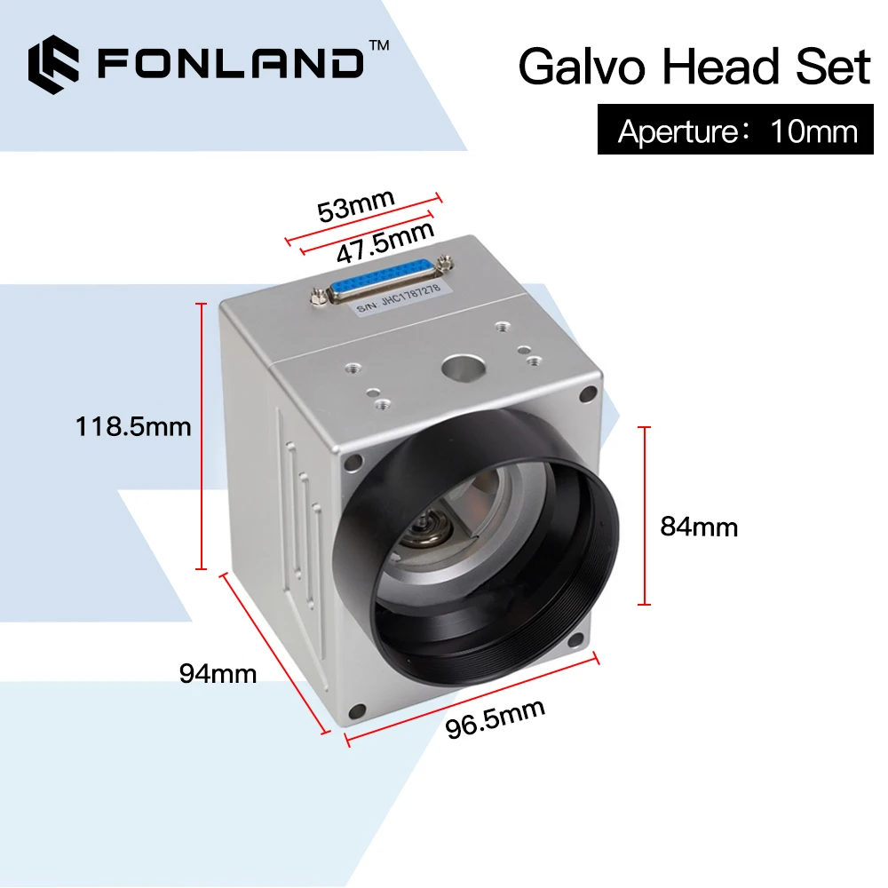 Fonland rc1001 faserlaser scanning galvo kopfset 10,6 um & nm & nm 10mm galvanometer scanner mit netzteil