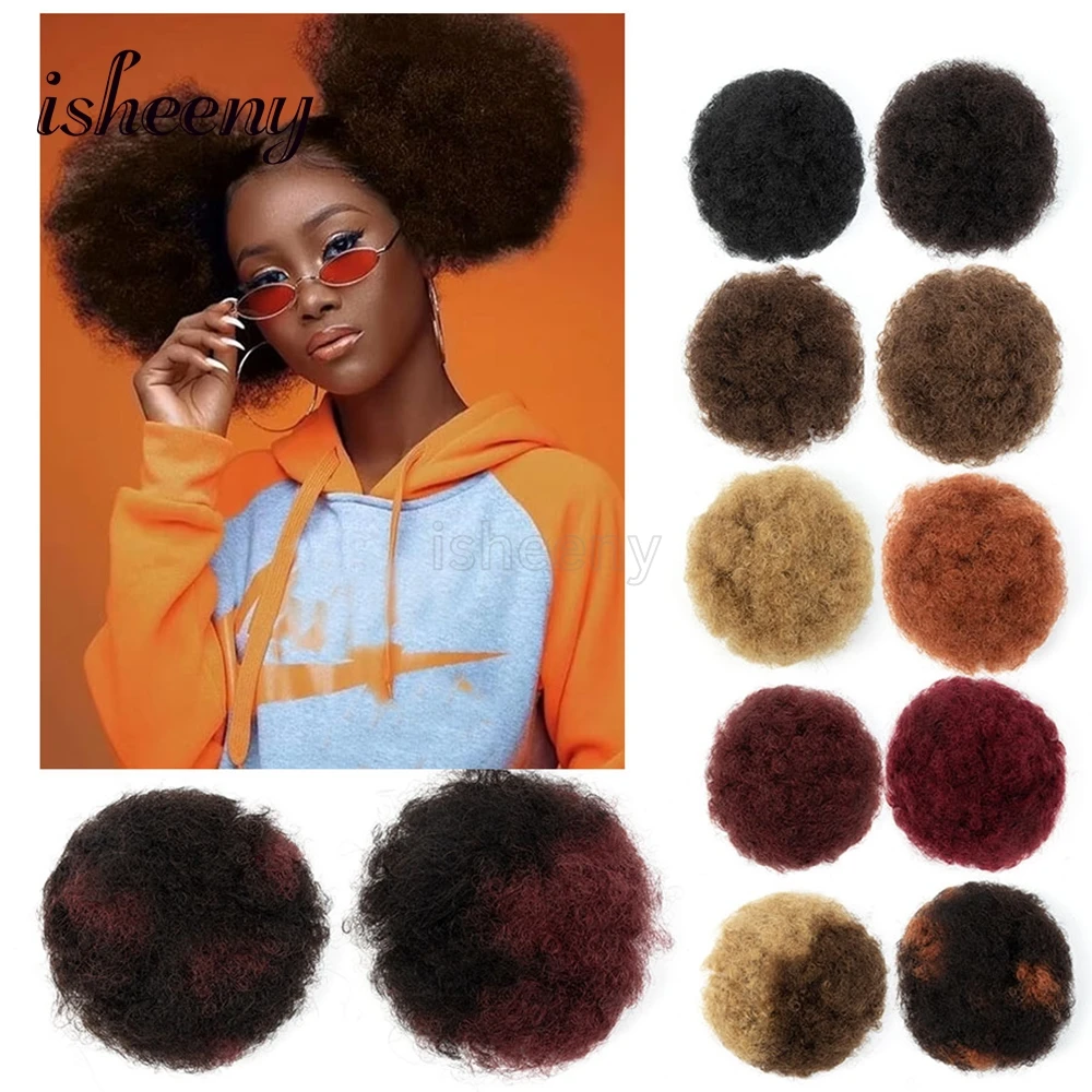 

Афро-кудрявый хвостик, булочки, шиньон, наращивание человеческих волос, афро-пуф, вьющийся хвост, человеческие волосы Remy для чернокожих женщин