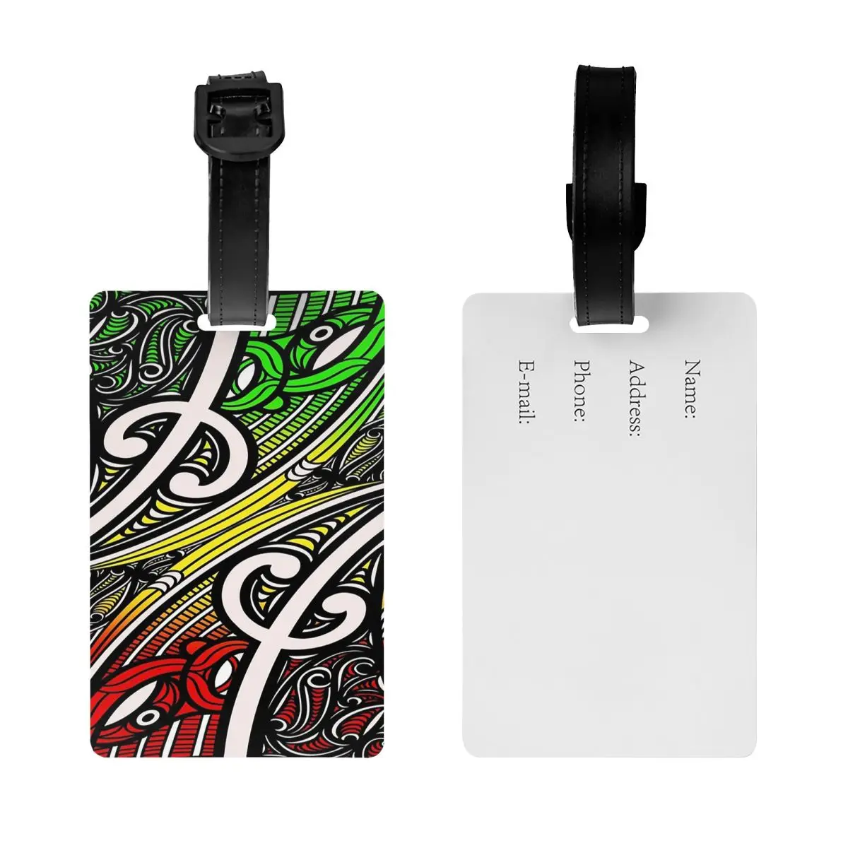 

TNT - Rasta Design Luggage Tags Suitcase Accessories Travel Baggage Boarding Tag Label Holder ID Name Address