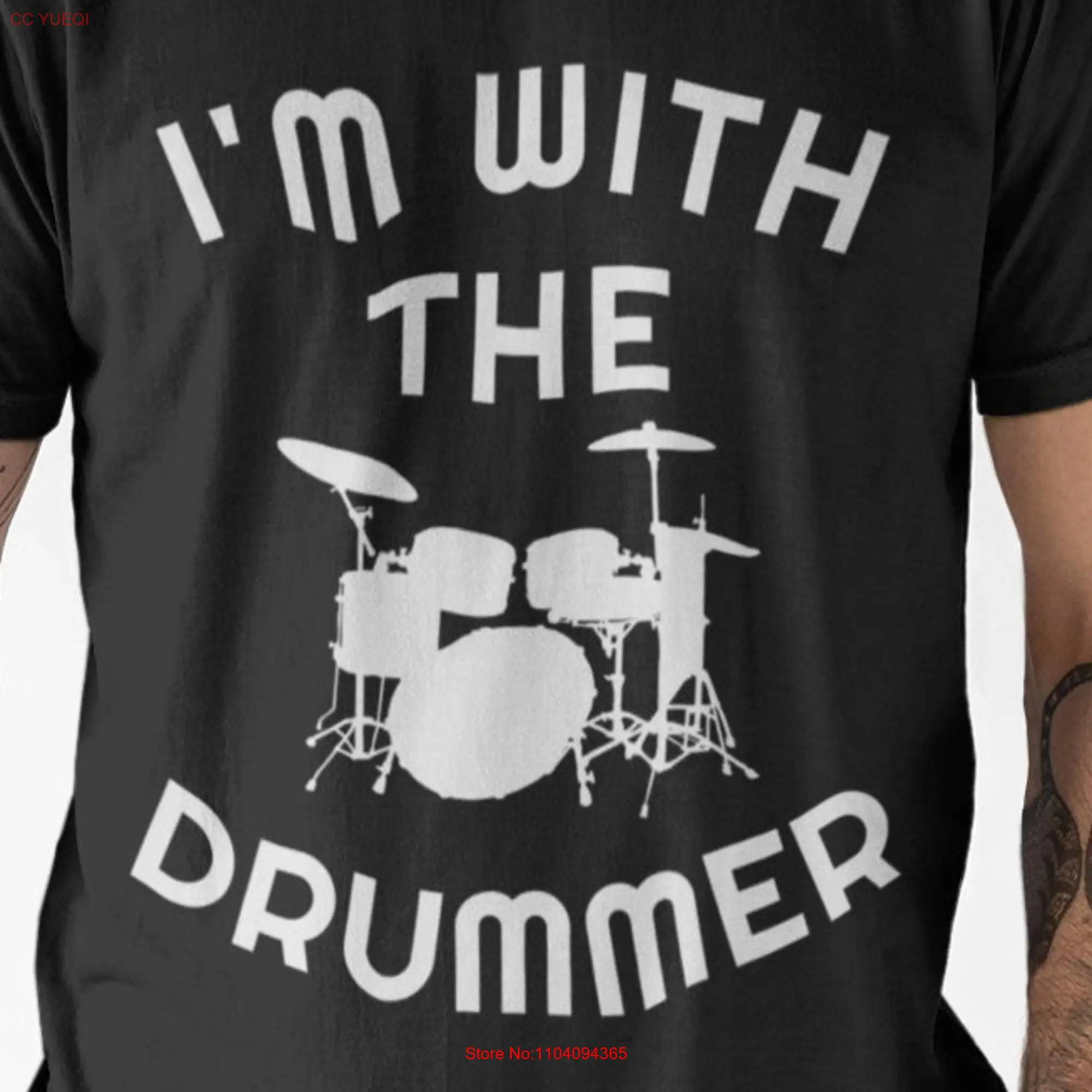 In Harmony with the Rhythm Rocking Out I'm Drummer Drum Kit Instruments T Shirt s For Drummers long or short sleeves