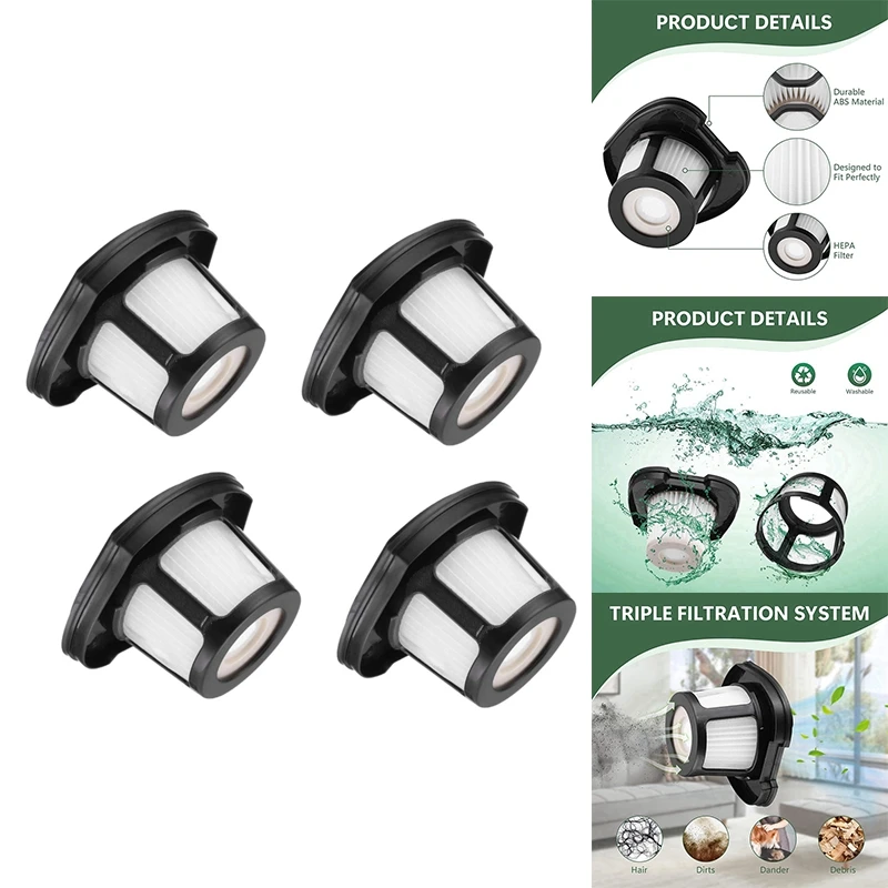 ABUD-เปลี่ยนแผ่นกรอง HEPA สําหรับ Bissell 2284W, 2390, 2389, 2390A เครื่องดูดฝุ่นมือเปรียบเทียบกับชิ้นส่วน 1614212 , 1614203   & 1614204