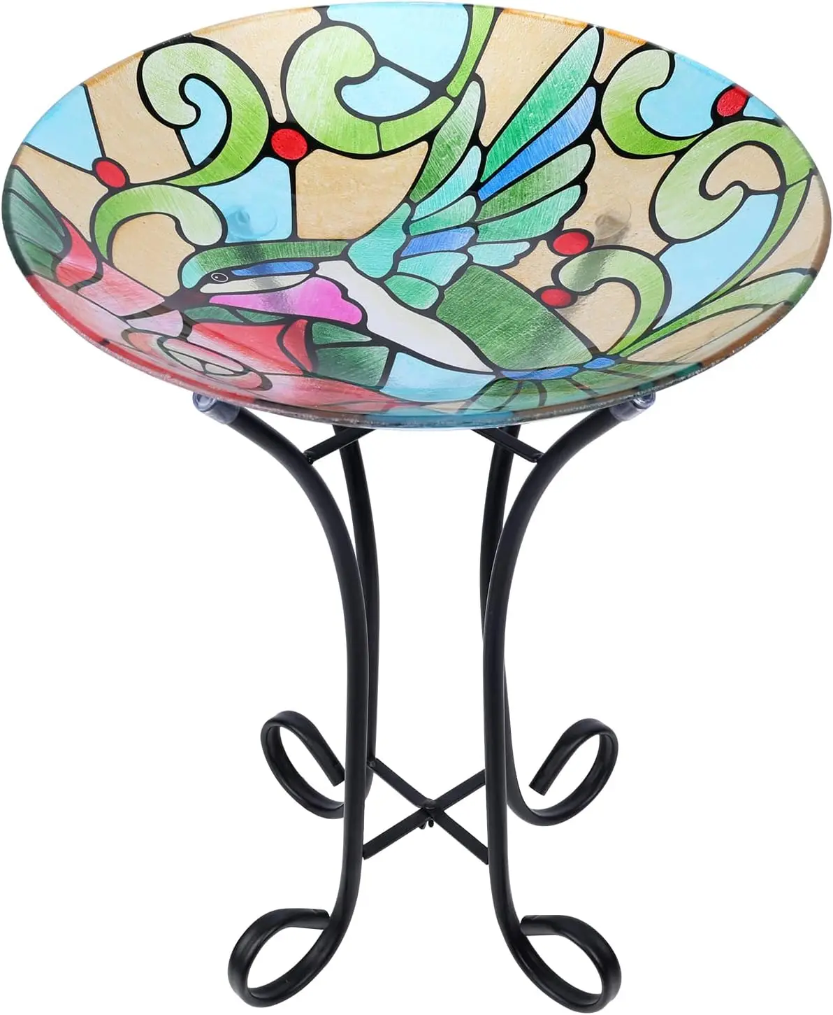 Bird Bath Fountain Metal Large All Season Neutral